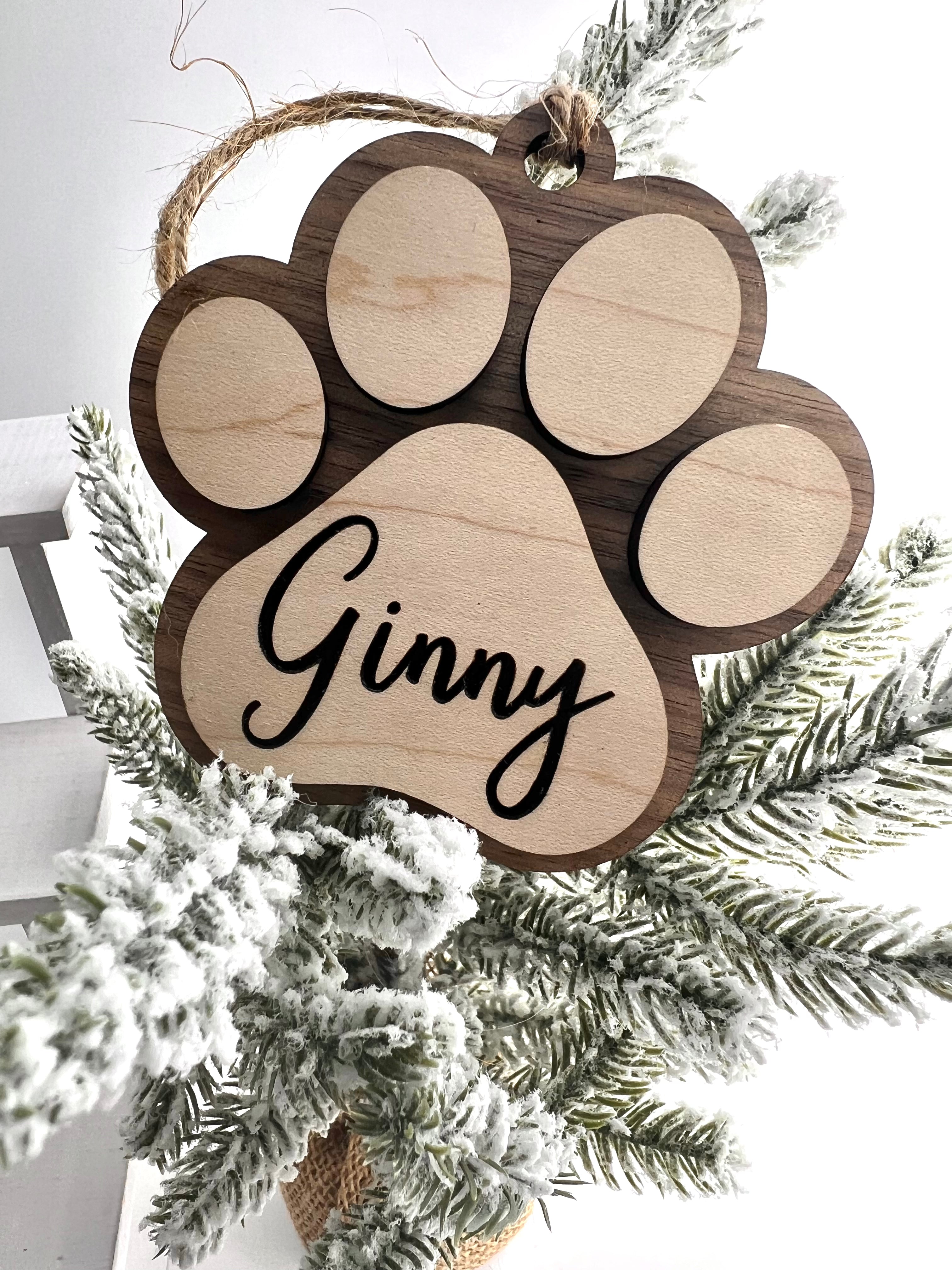 Chunky Paw Print Ornament