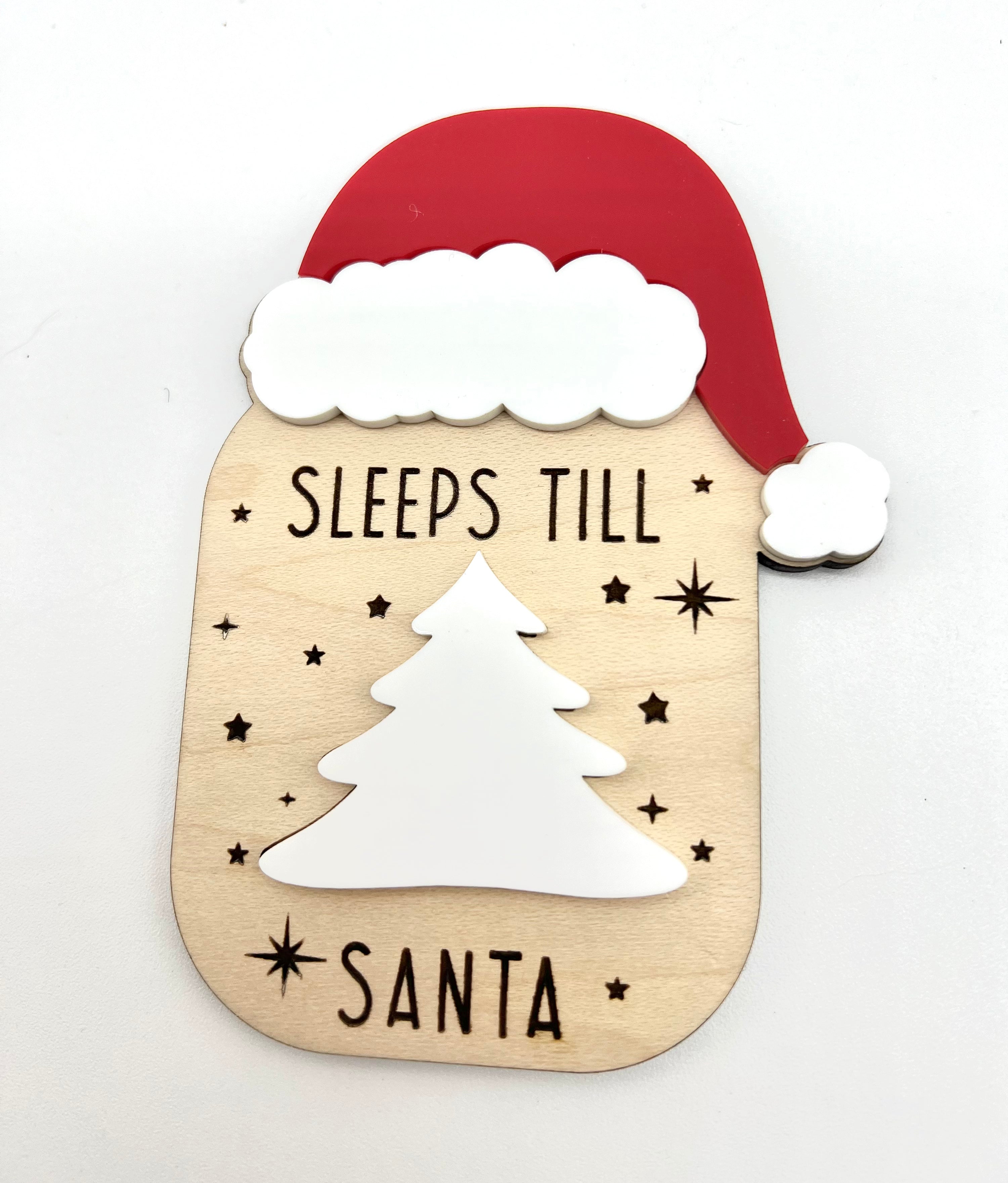 Santa Countdown Refrigerator Magnet
