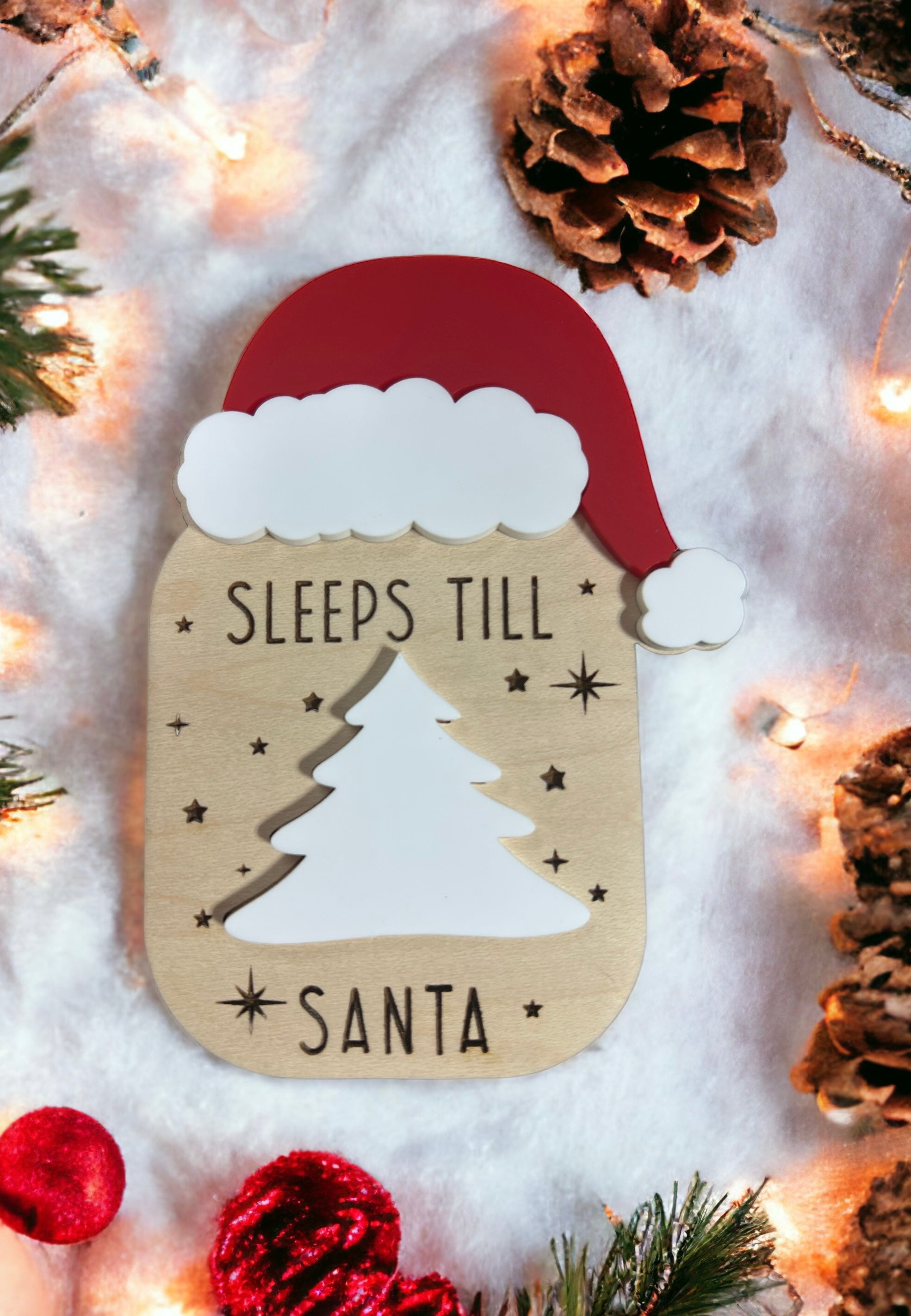 Santa Countdown Refrigerator Magnet