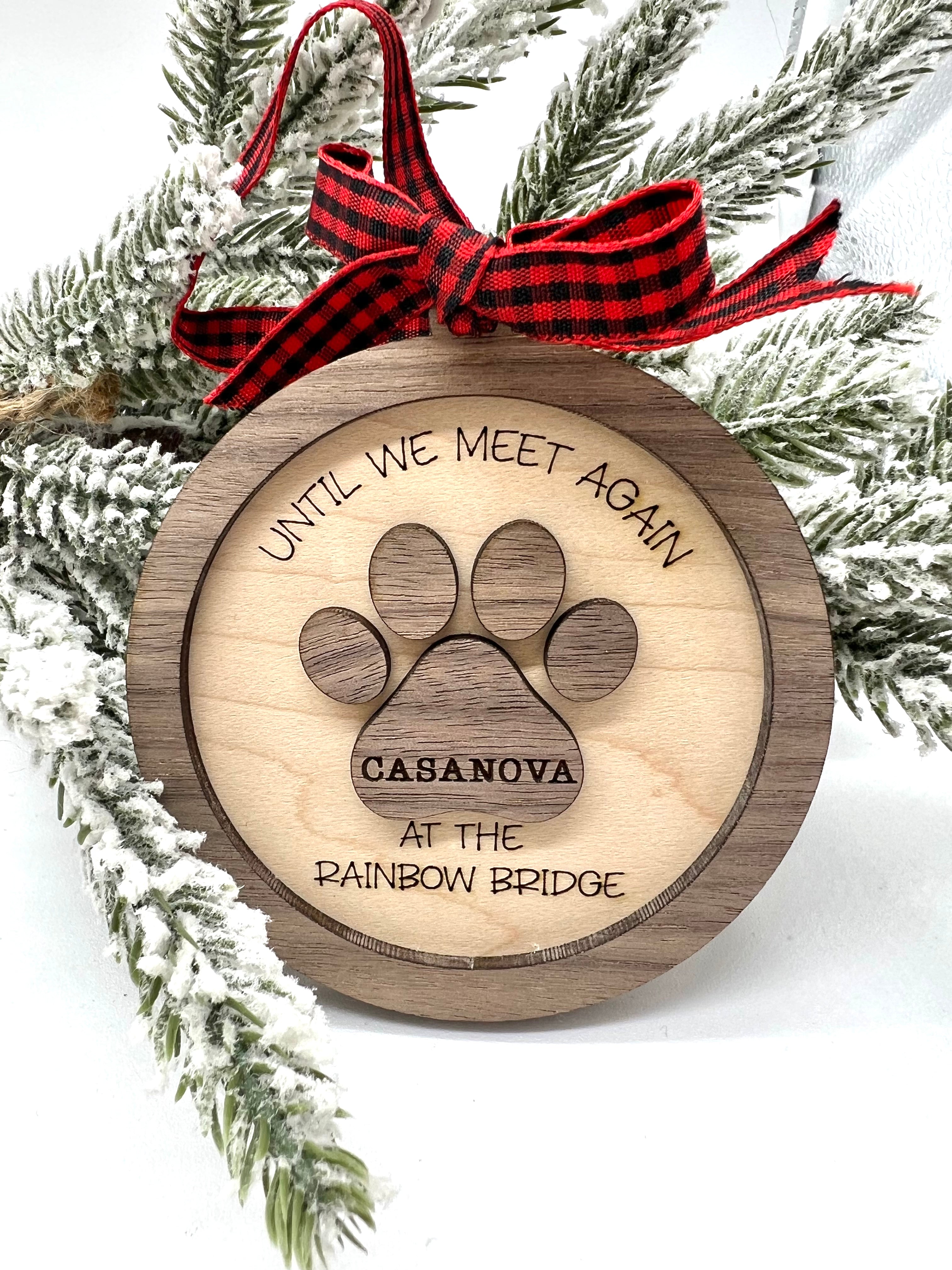 Paw Print Memorial Ornament