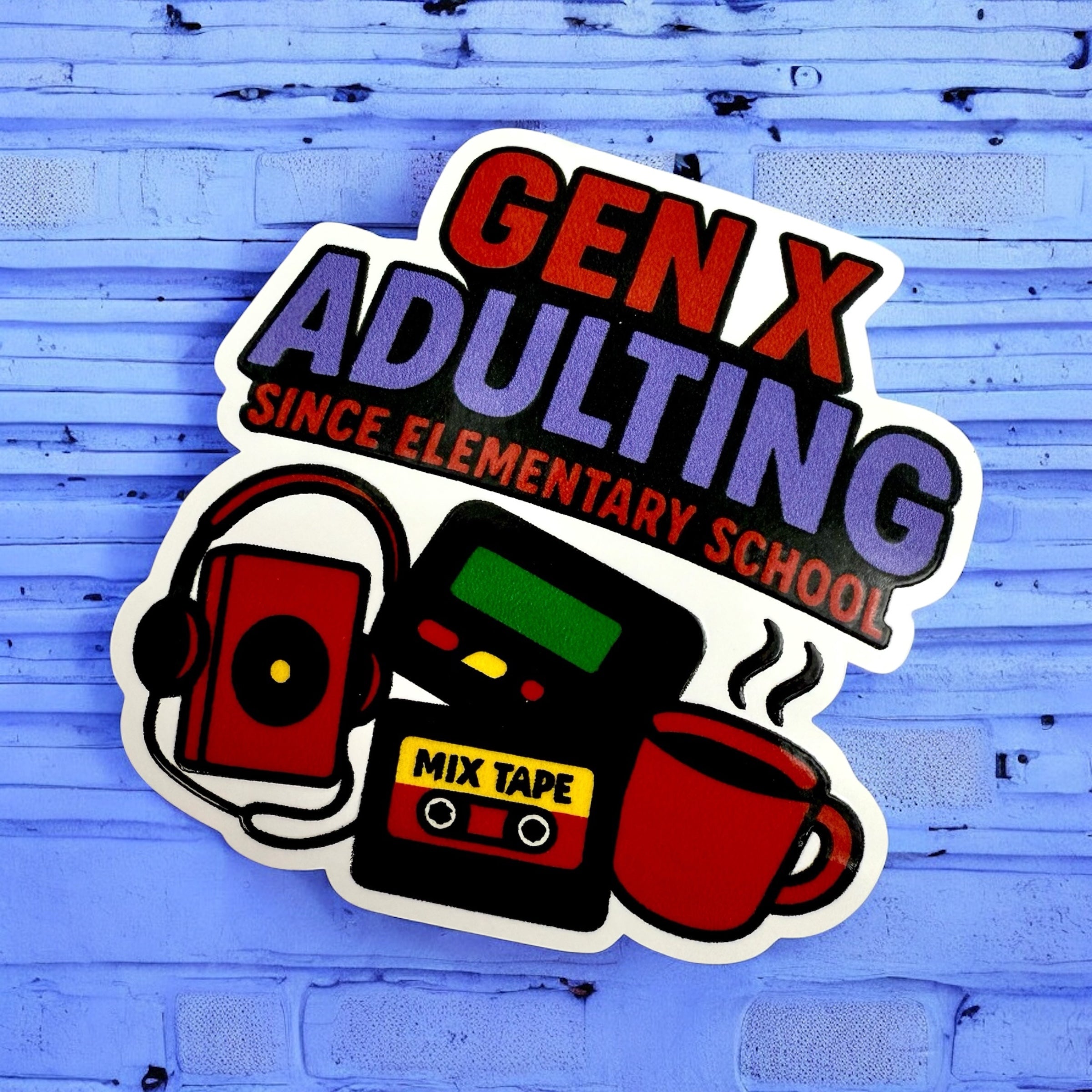 Gen X - Pack of 6 vinyl stickers