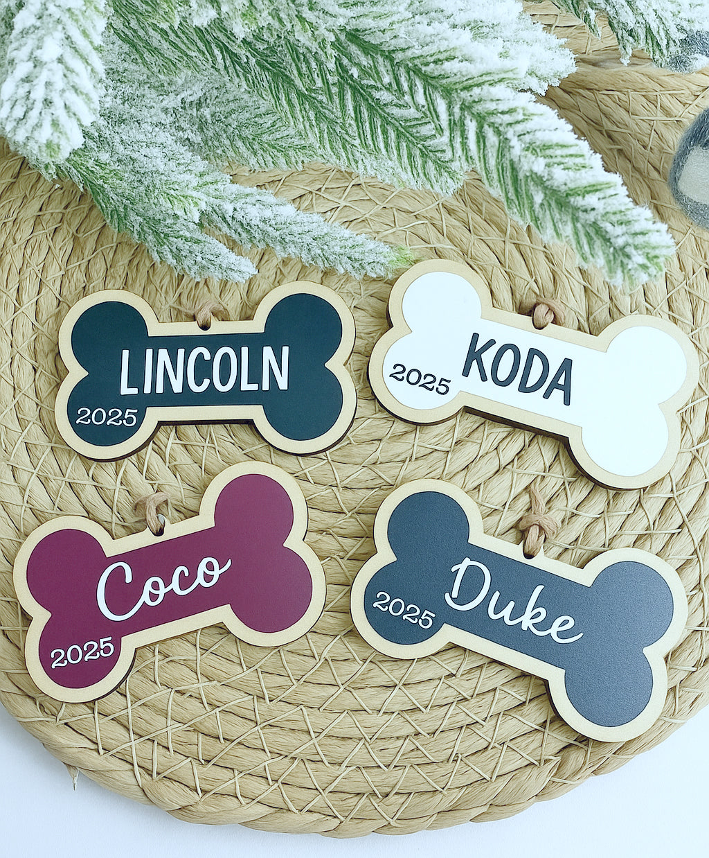 2025 Pet Name Bone Shaped Ornament