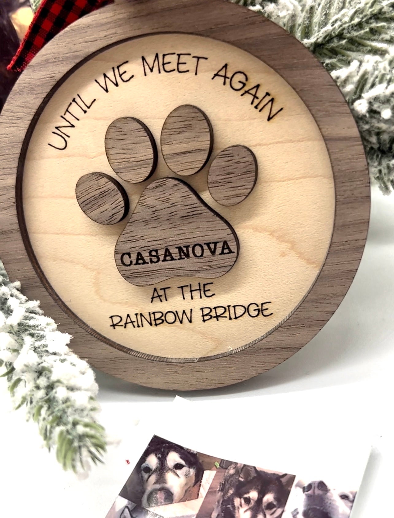 Paw Print Memorial Ornament