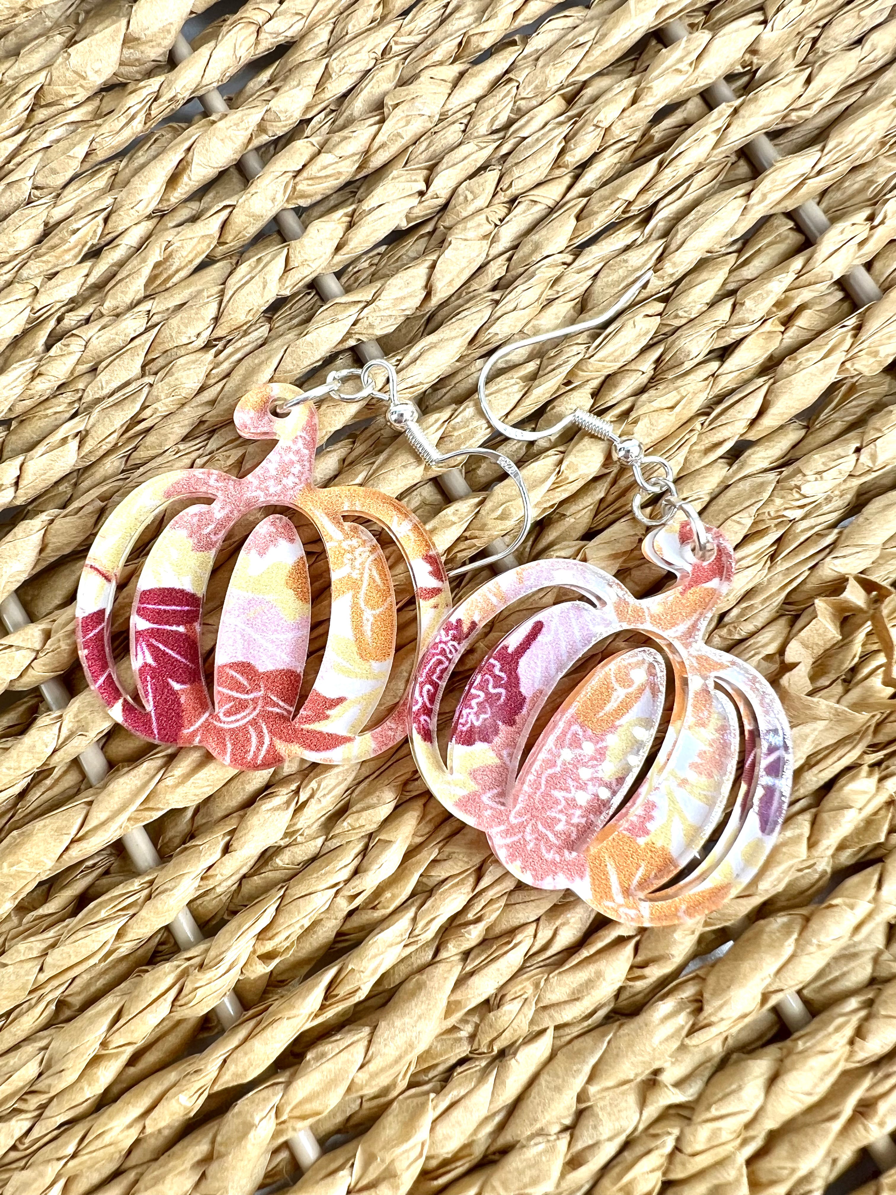 Pumpkin Floral Earrings