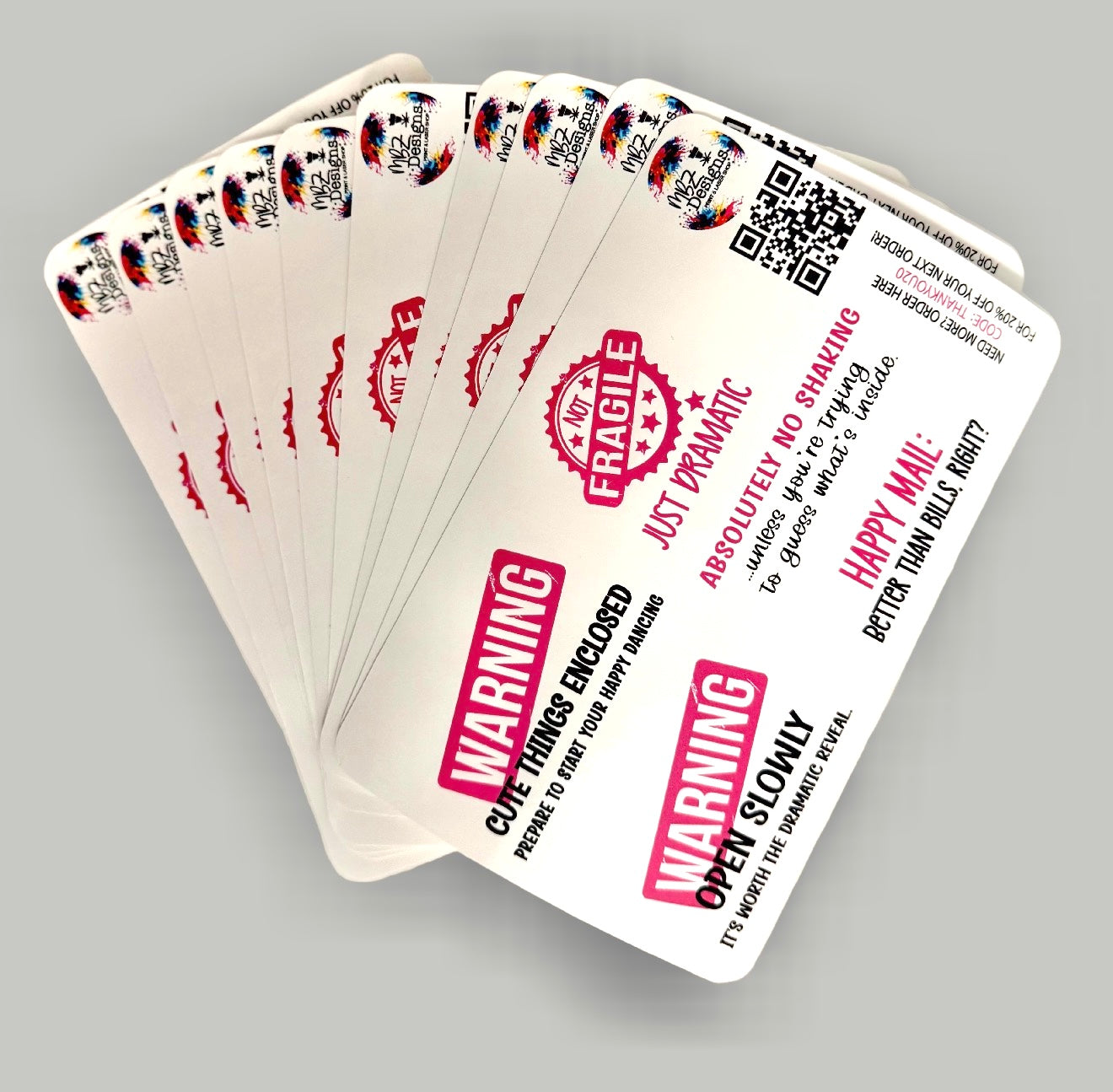 Small Business Packaging Stickers – Funny Thank You Stickers for Orders (10 sheets/pack)