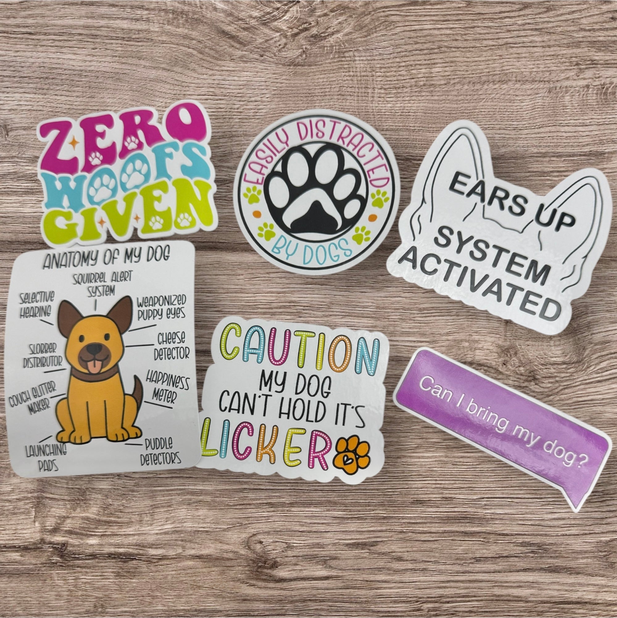 Funny Dog Vinyl Sticker Pack | Dog Lover Decals | Cute Dog Stickers for Laptop, Water Bottle,Notebook