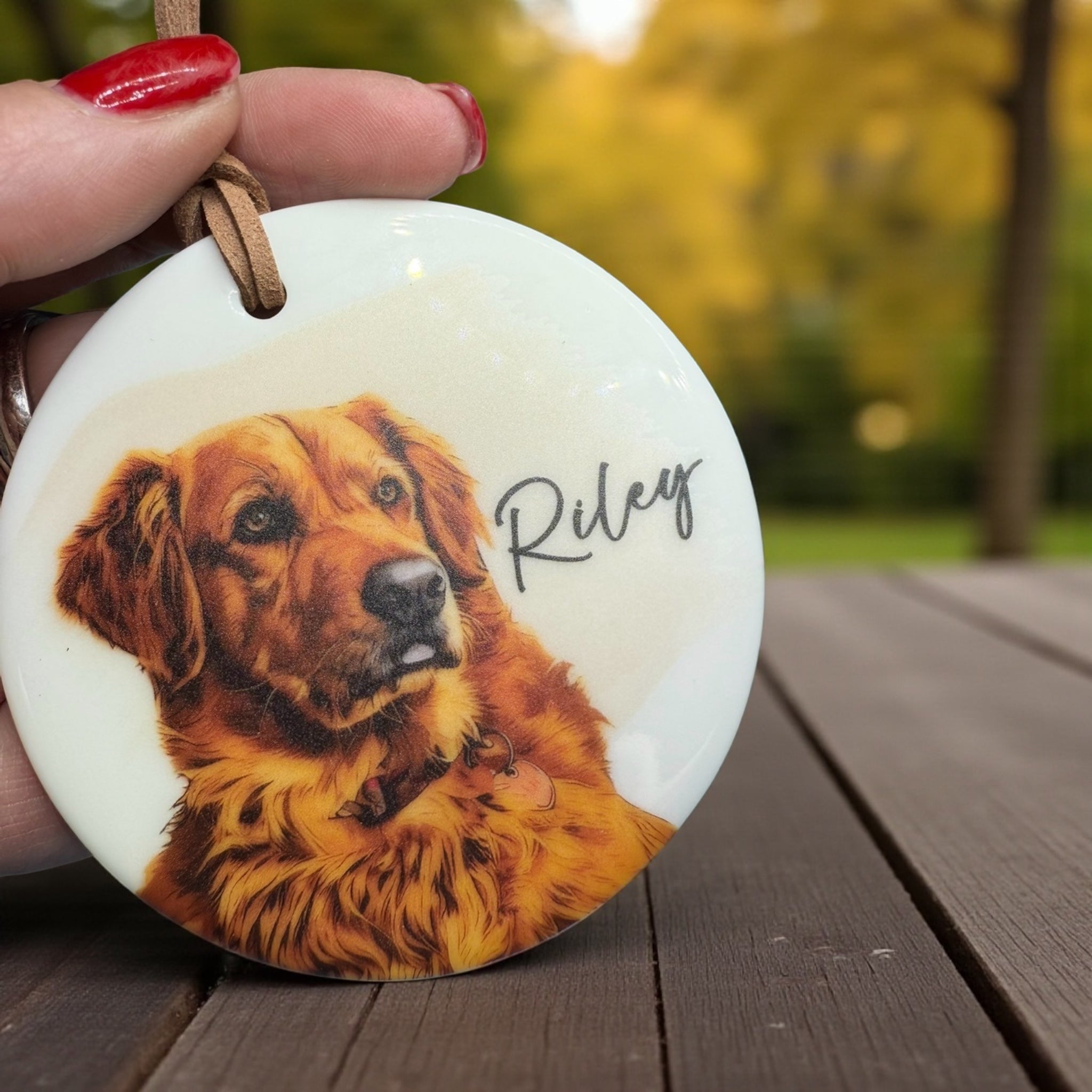 FGSR  Water Color Memorial Pet Ornament - Ceramic