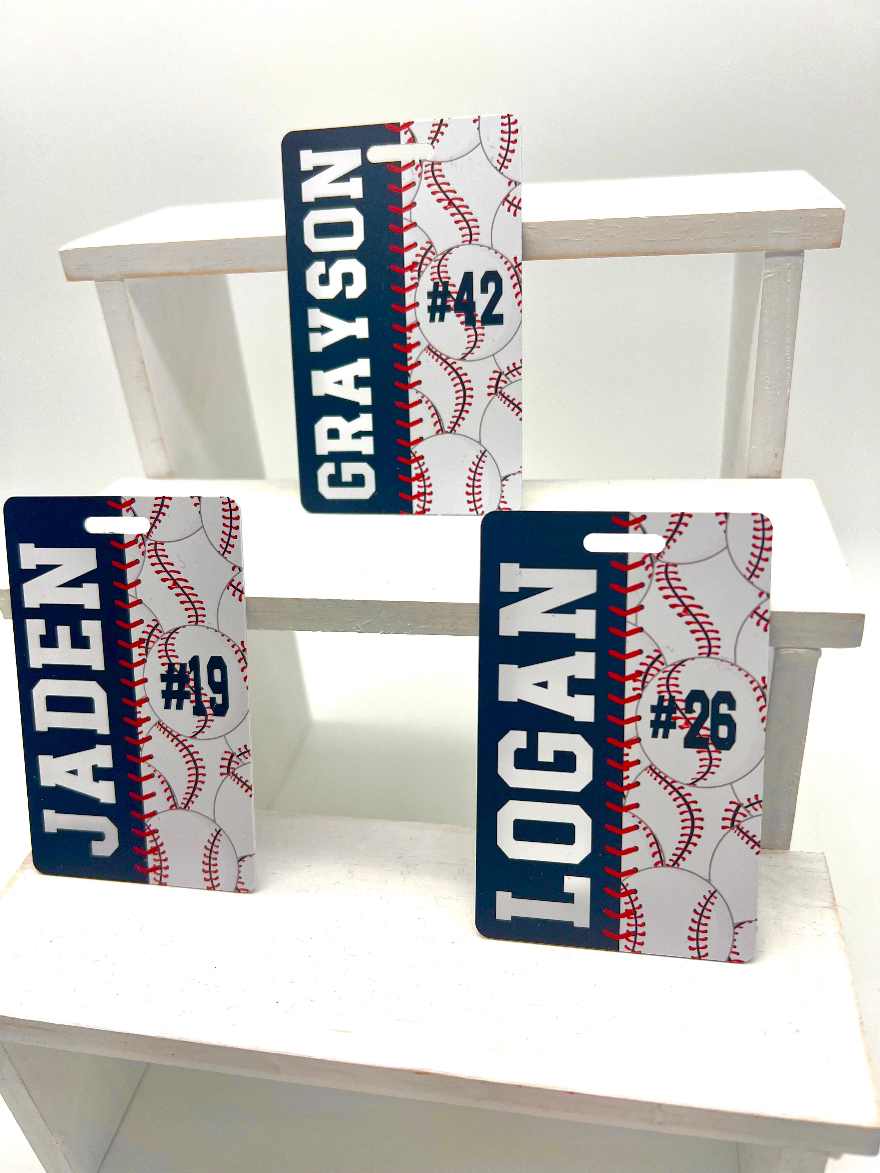 Baseball bag tag, Equipment Bag Tag, Name Tag, Little League, Baseball, Travel Team Tags