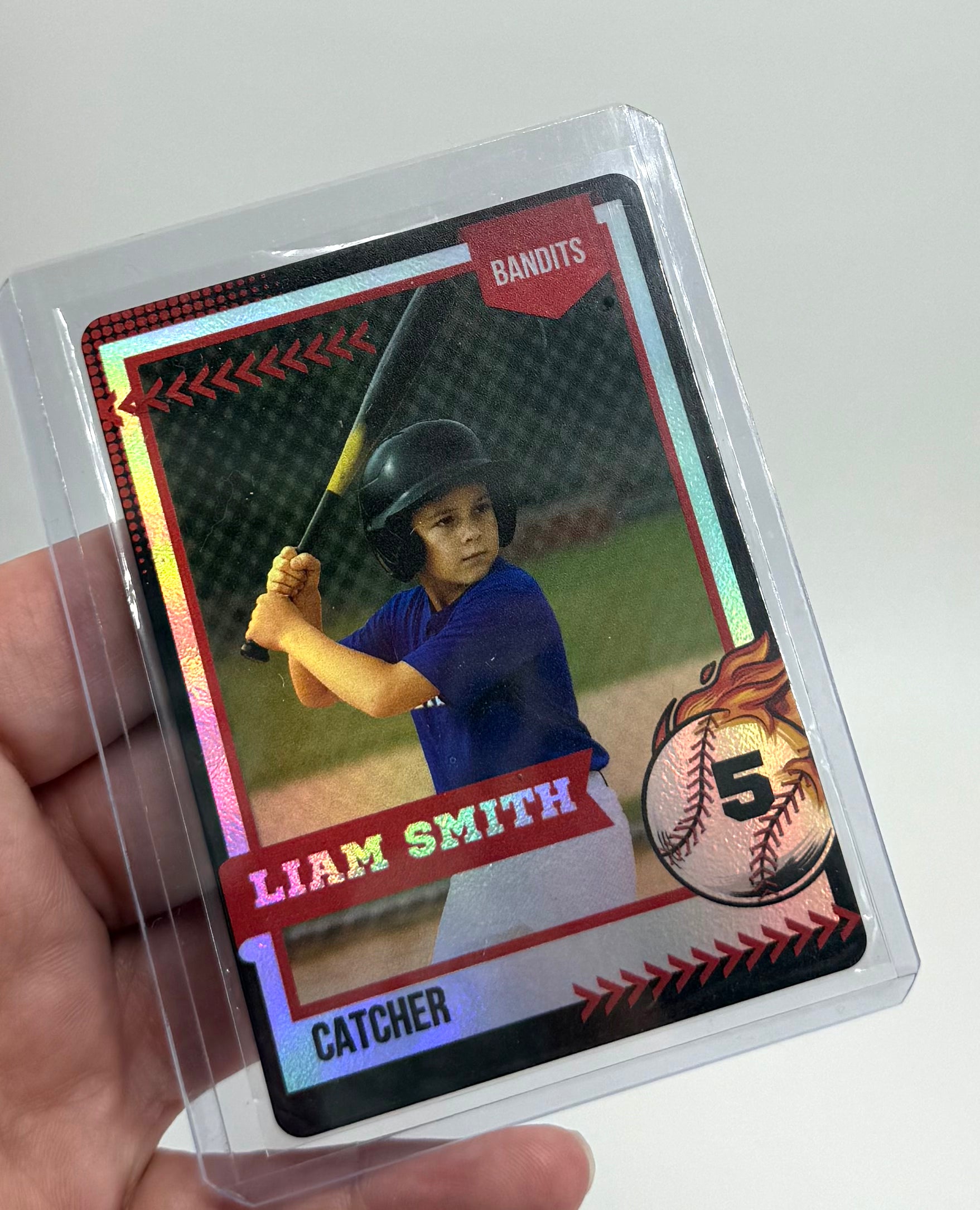 Personalized/Custom Holographic Trading Card, Baseball Nostalgia, Base MBZ Designs Personalized/Custom Holographic Trading Card, Baseball Nostalgia, Base MBZ Designs