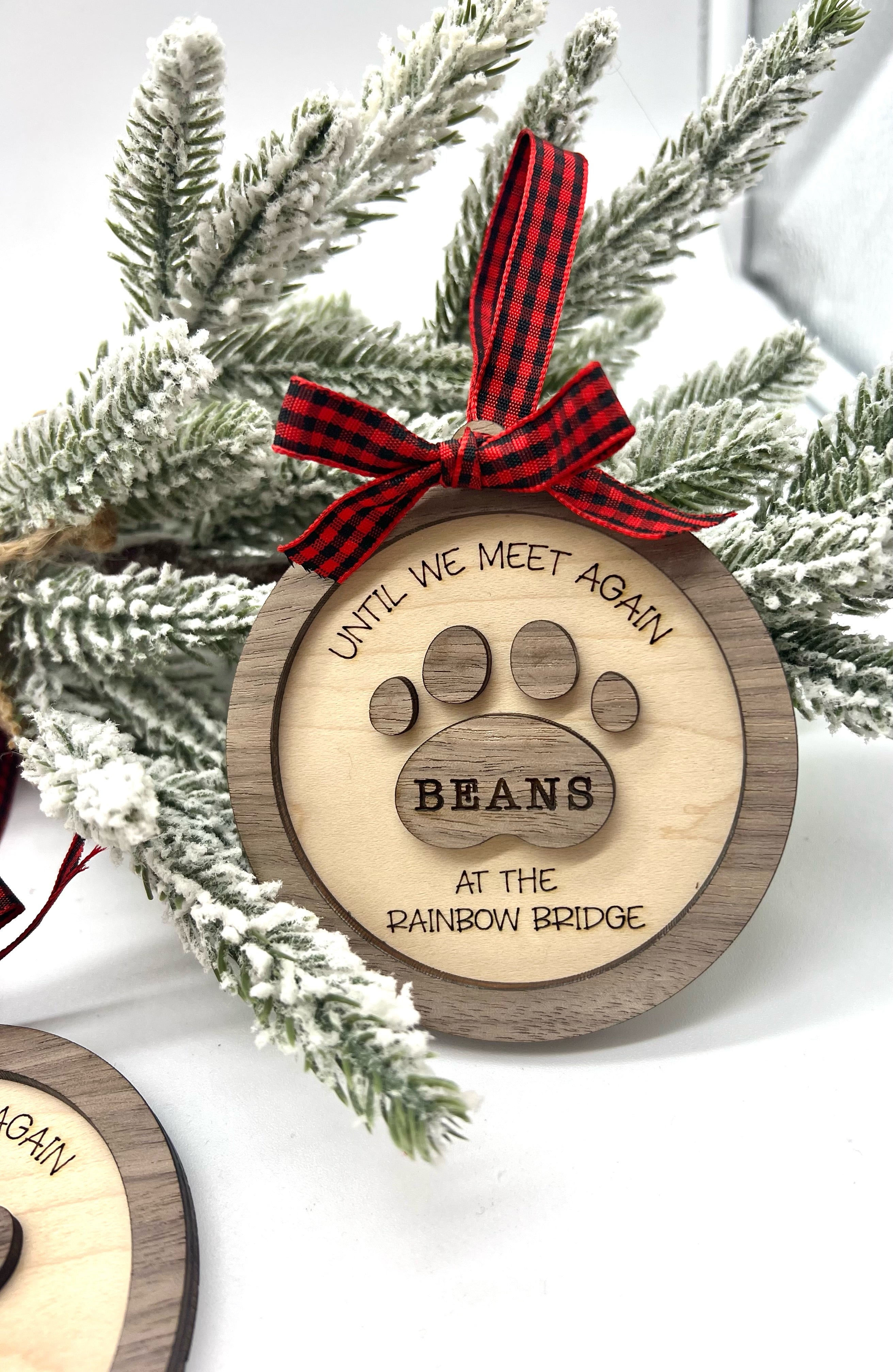 Paw Print Memorial Ornament