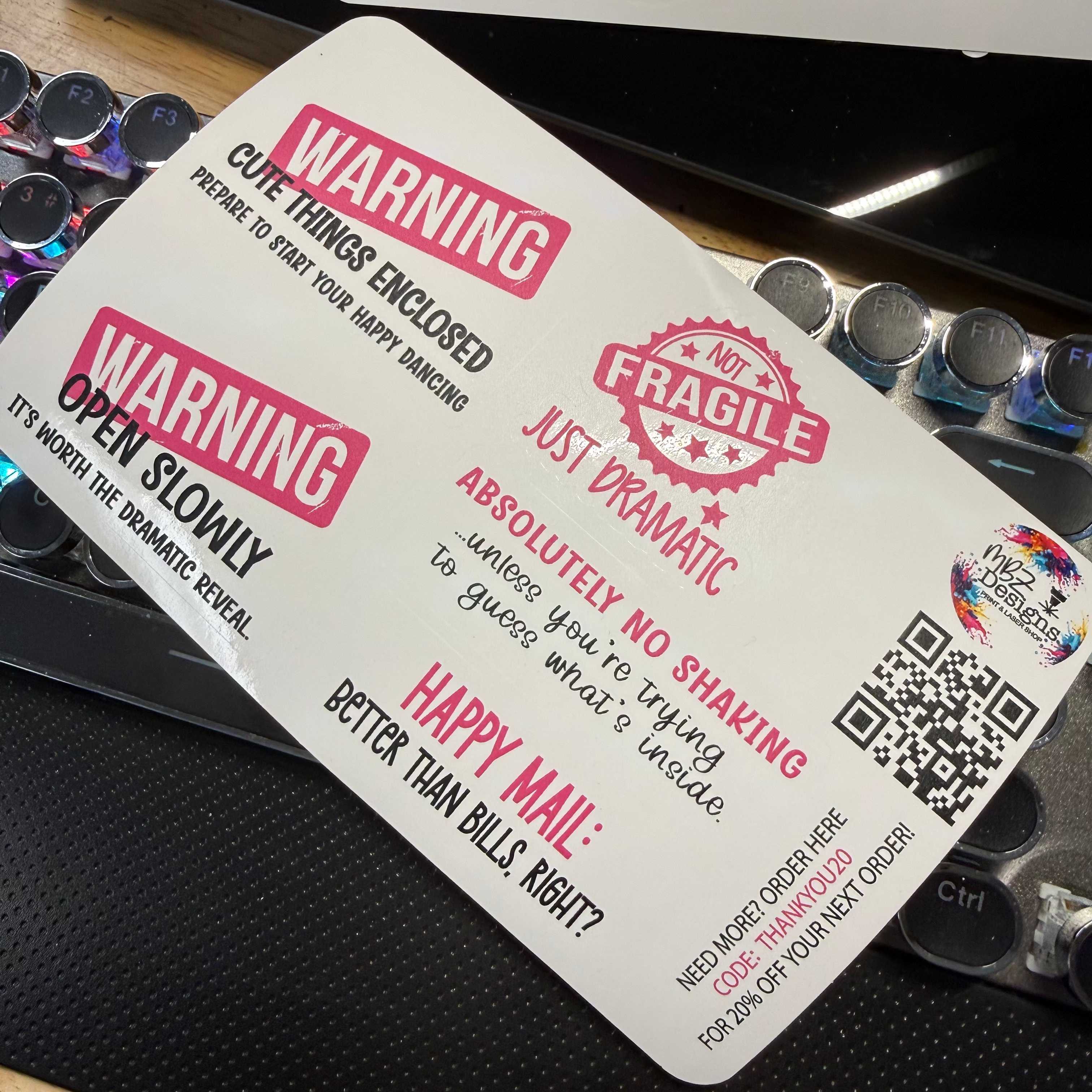 Small Business Packaging Stickers – Funny Thank You Stickers for Orders (10 sheets/pack)