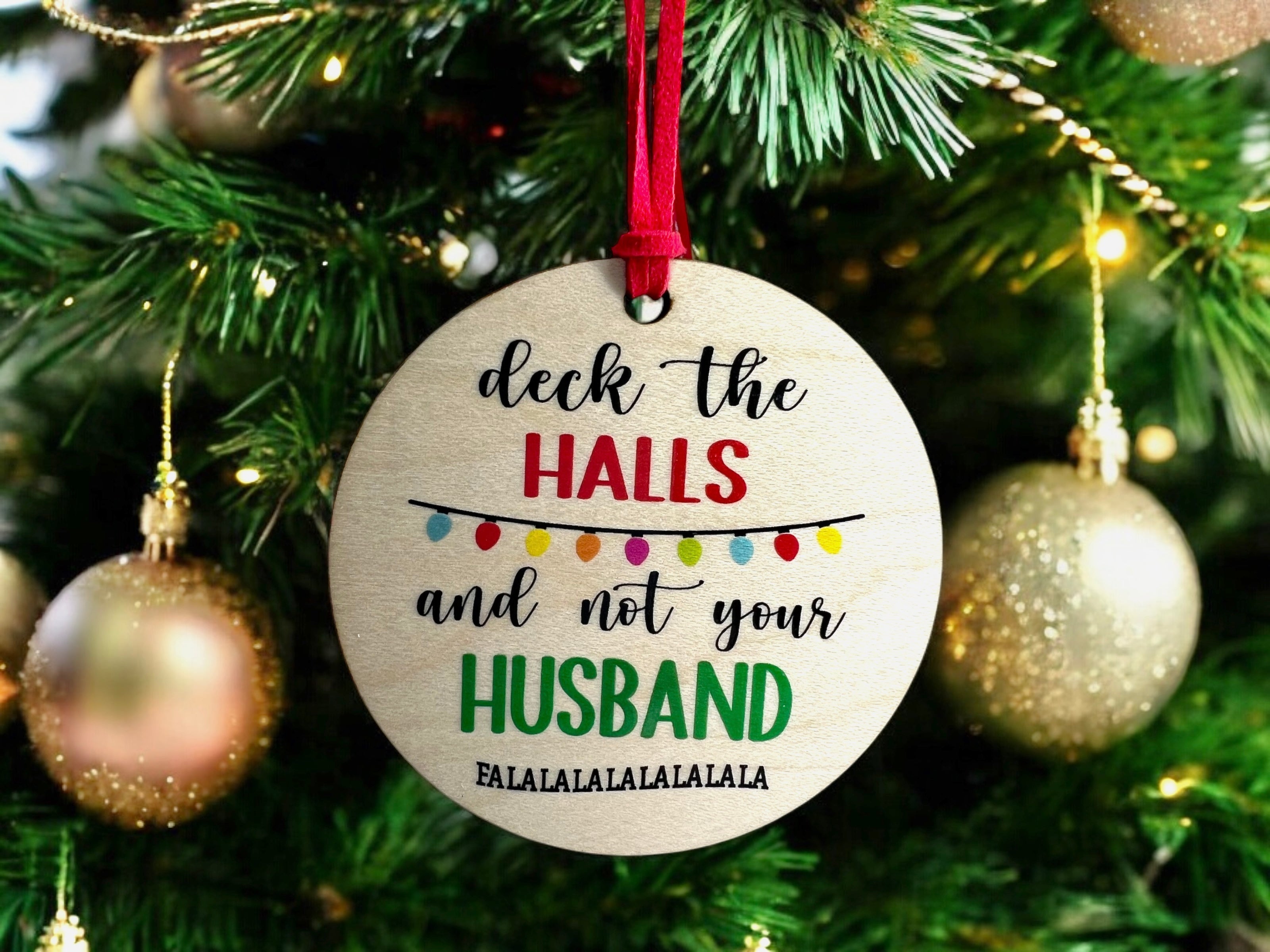 Snarky Wood Christmas Ornaments