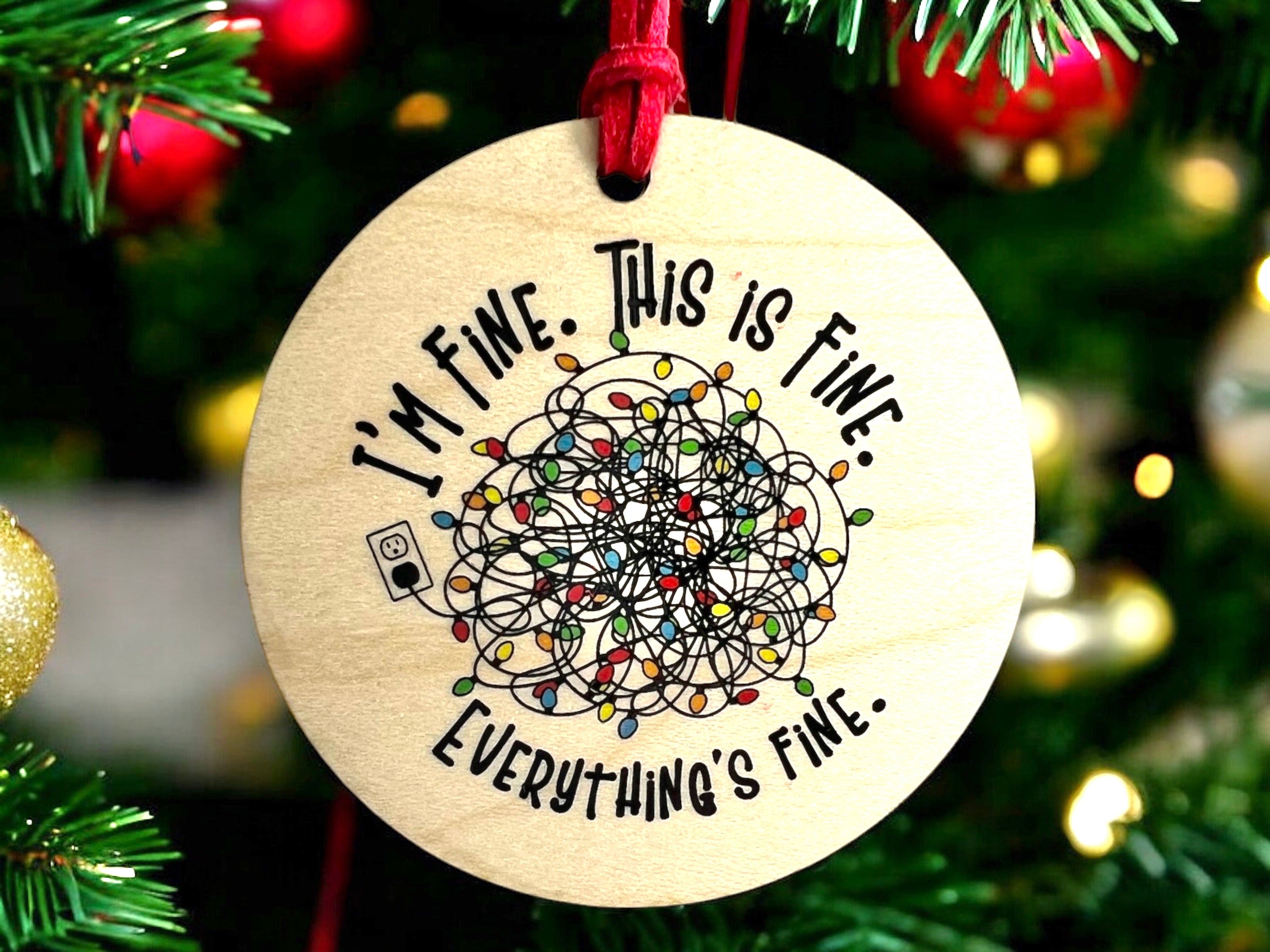 Snarky Wood Christmas Ornaments