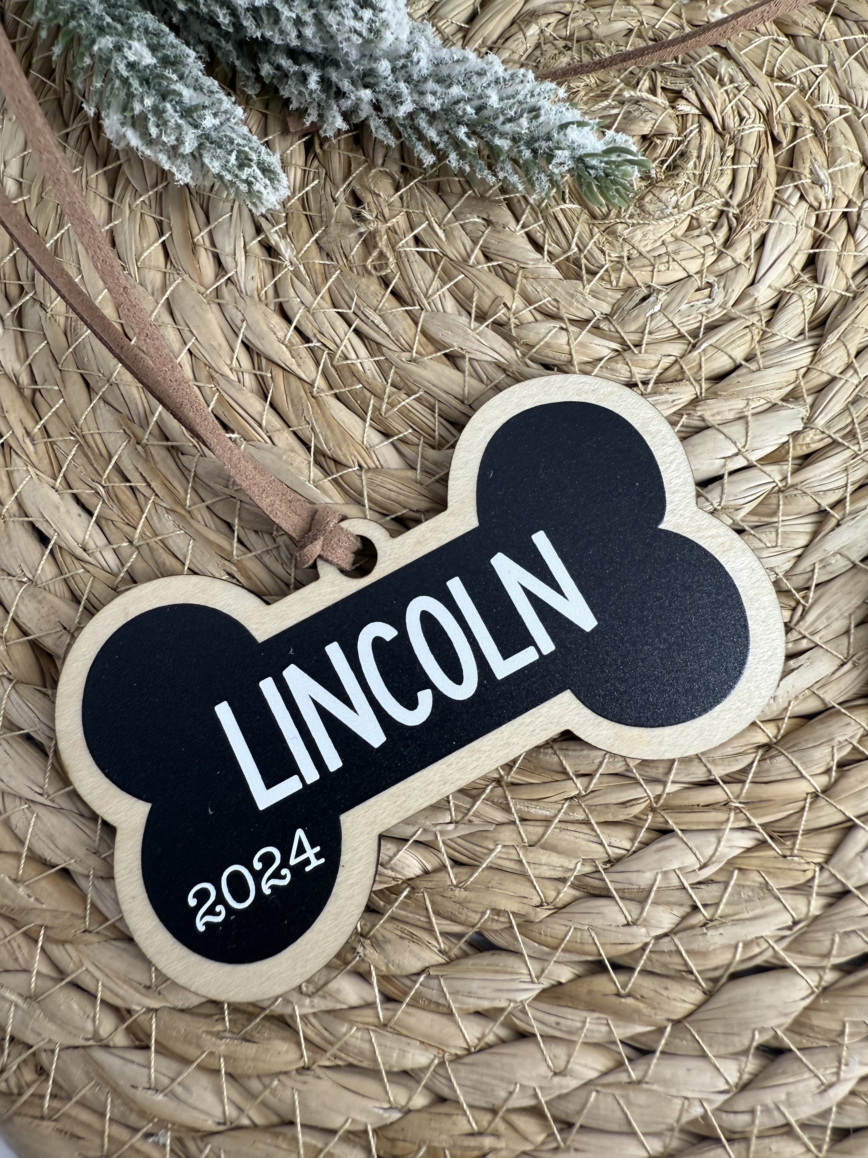 2025 Pet Name Bone Shaped Ornament