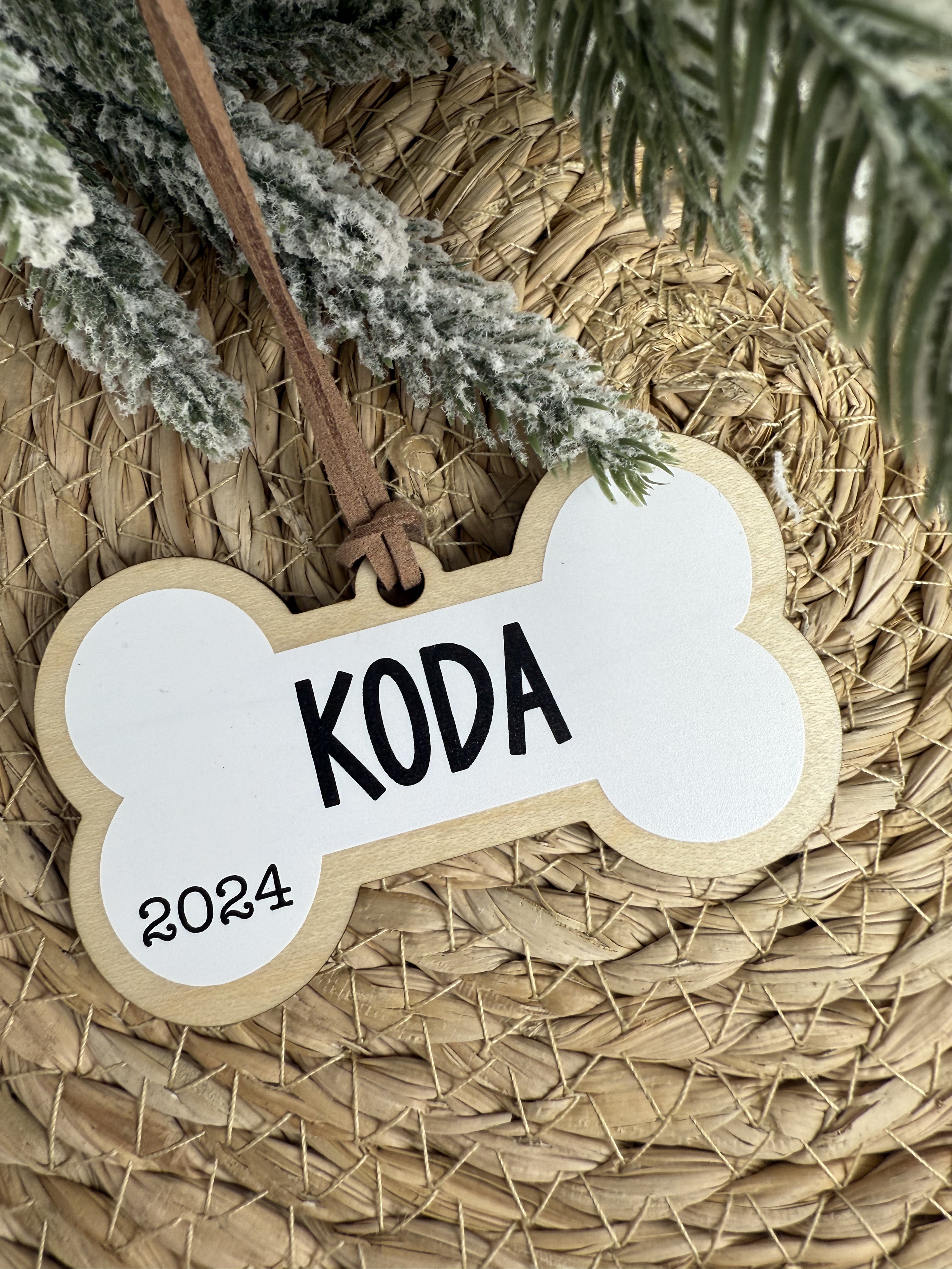 2025 Pet Name Bone Shaped Ornament