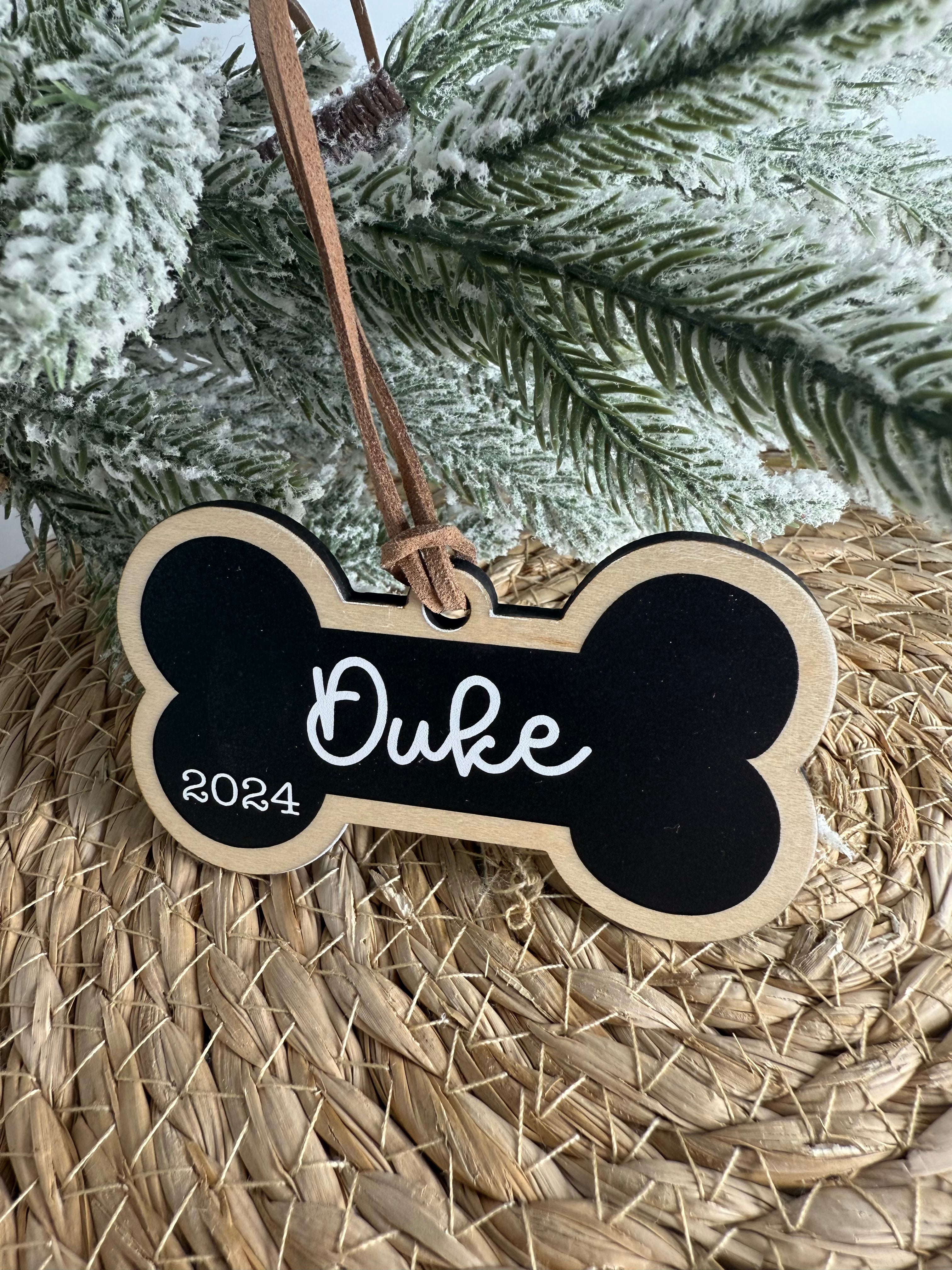 2025 Pet Name Bone Shaped Ornament