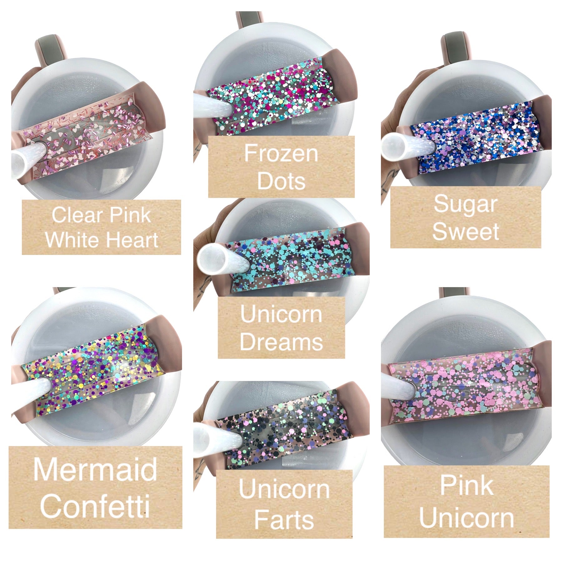 Tumbler Topper - Confetti Edition- Custom Name Plate
