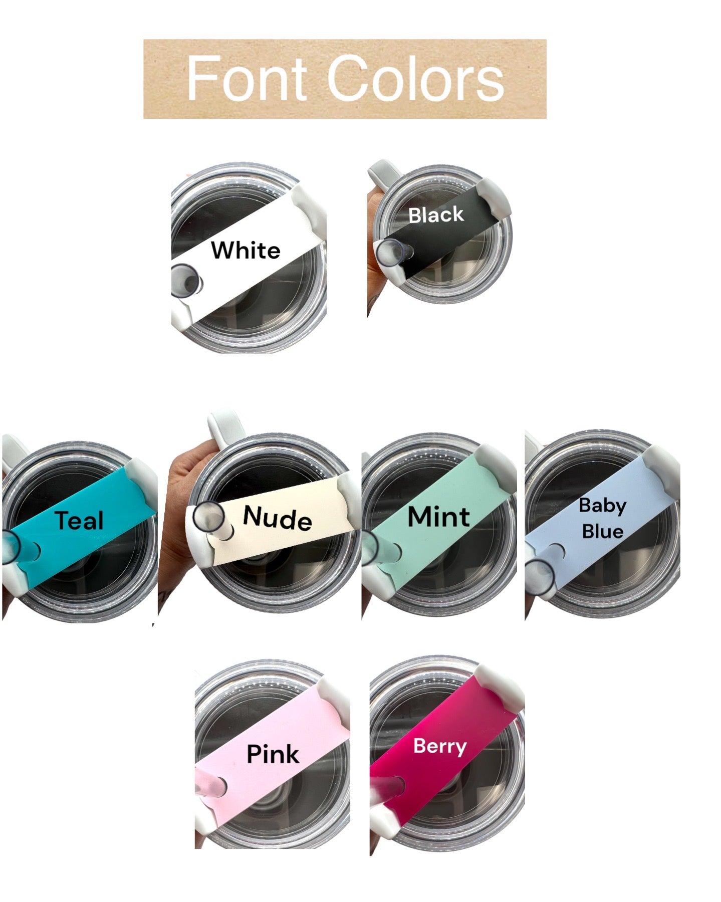 Tumbler Topper - Custom Name Plate