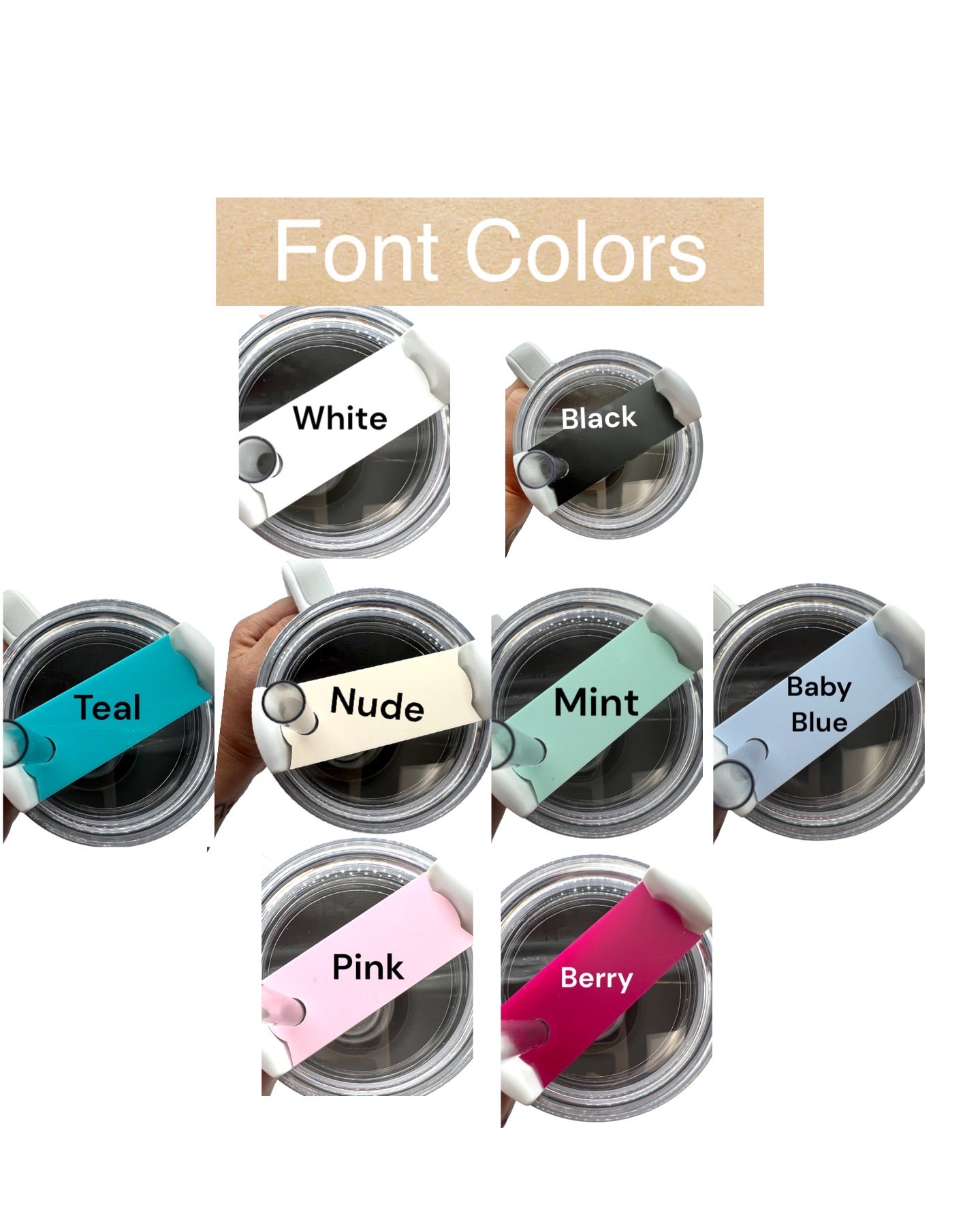 Tumbler Topper - Confetti Edition- Custom Name Plate