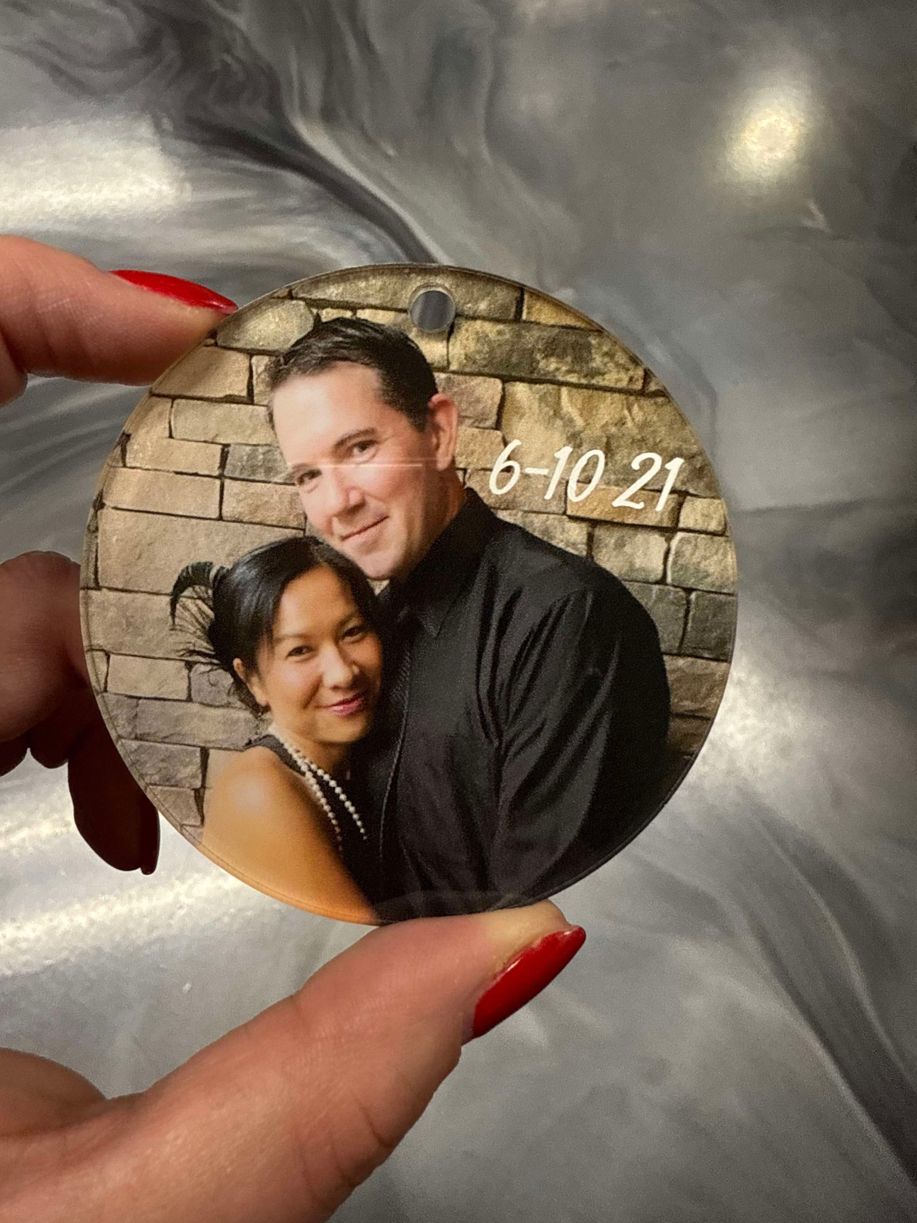 Custom Clear Acrylic Photo Ornament