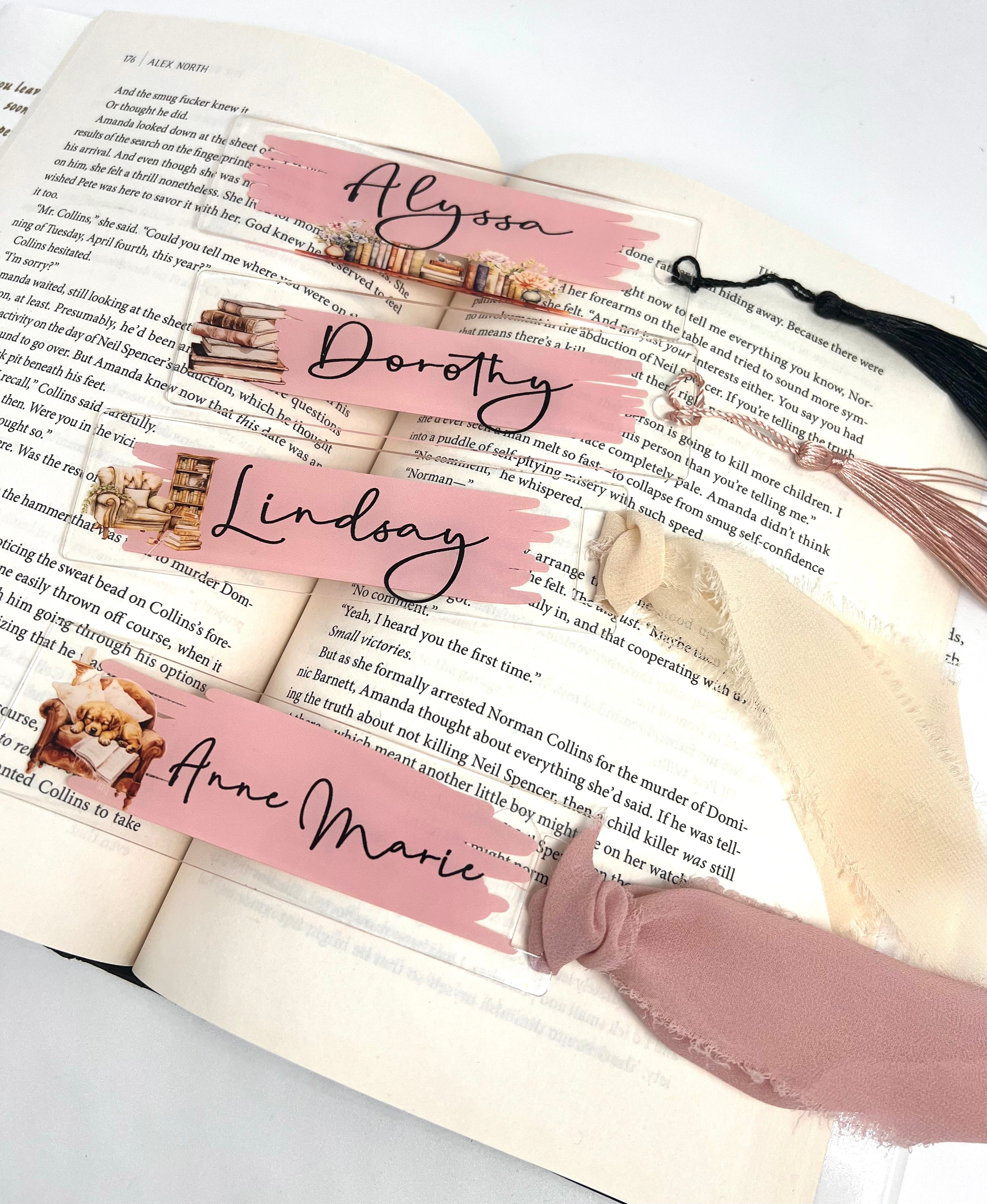 Vintage Style Personaized Book Mark