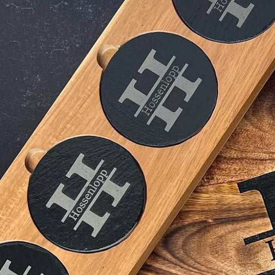 Acacia/Slate Paddle Serving Board