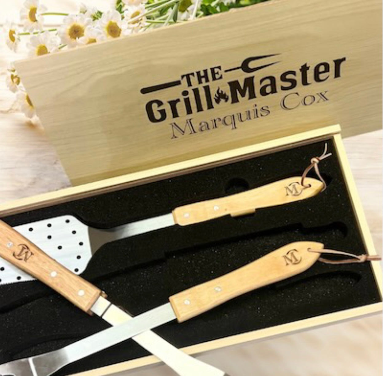 Grill Set - Set of 3 Grill Tools and Box