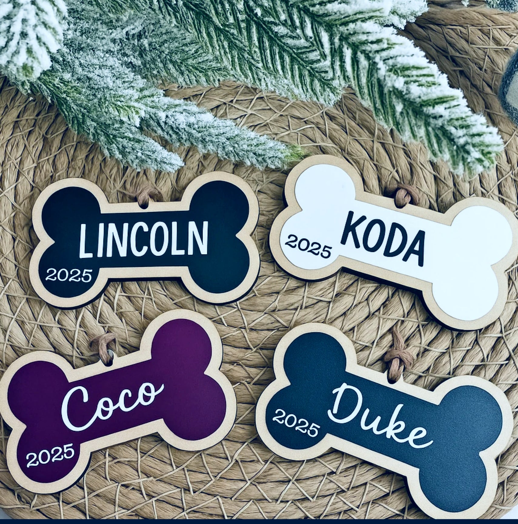 Wrse WRSE 2025 Pet Name Bone Shaped Ornament – MBZ Designs