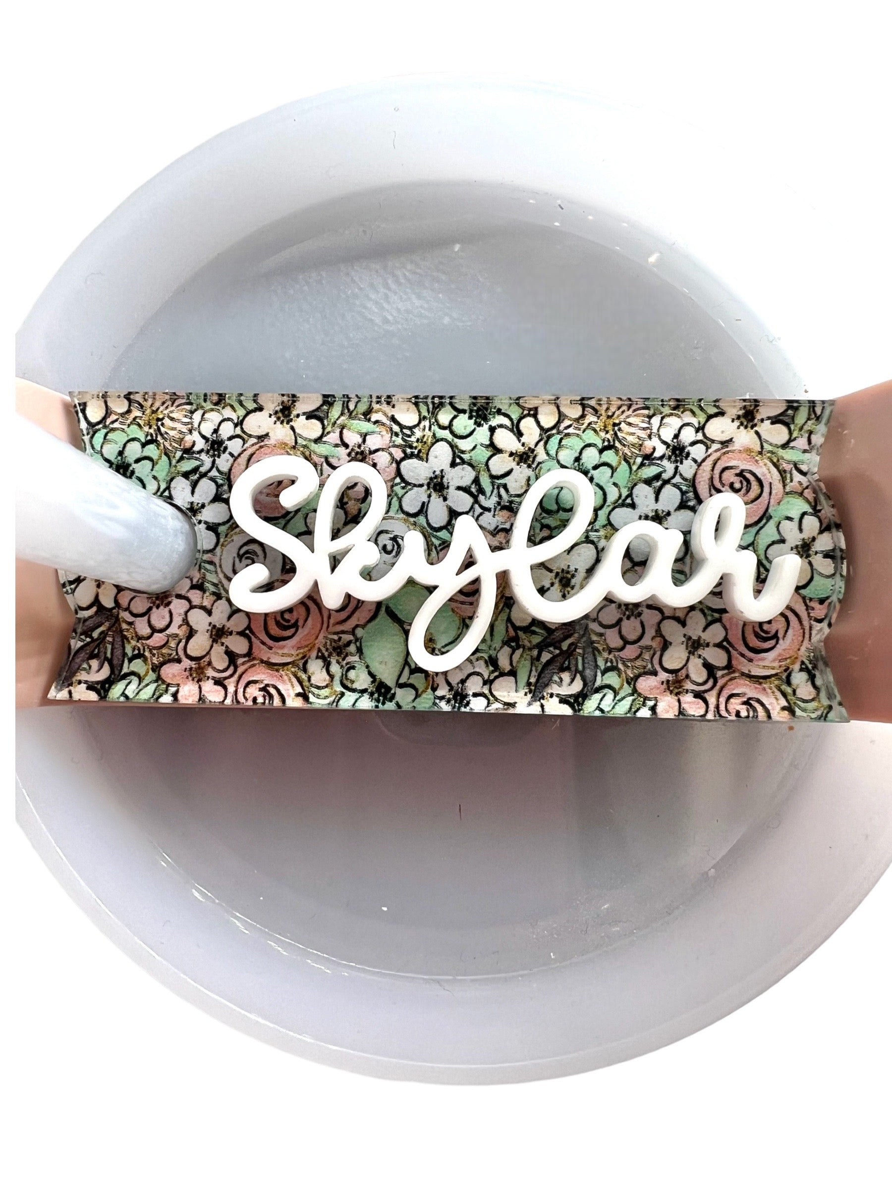 Tumbler Topper - Custom Name Plate