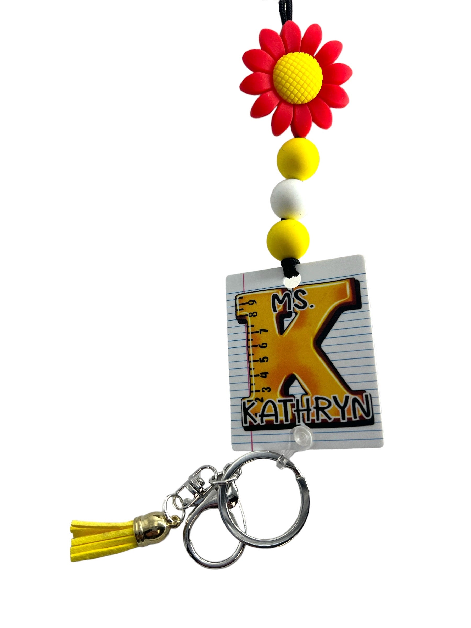 Letter Graphic Teacher Lanyard