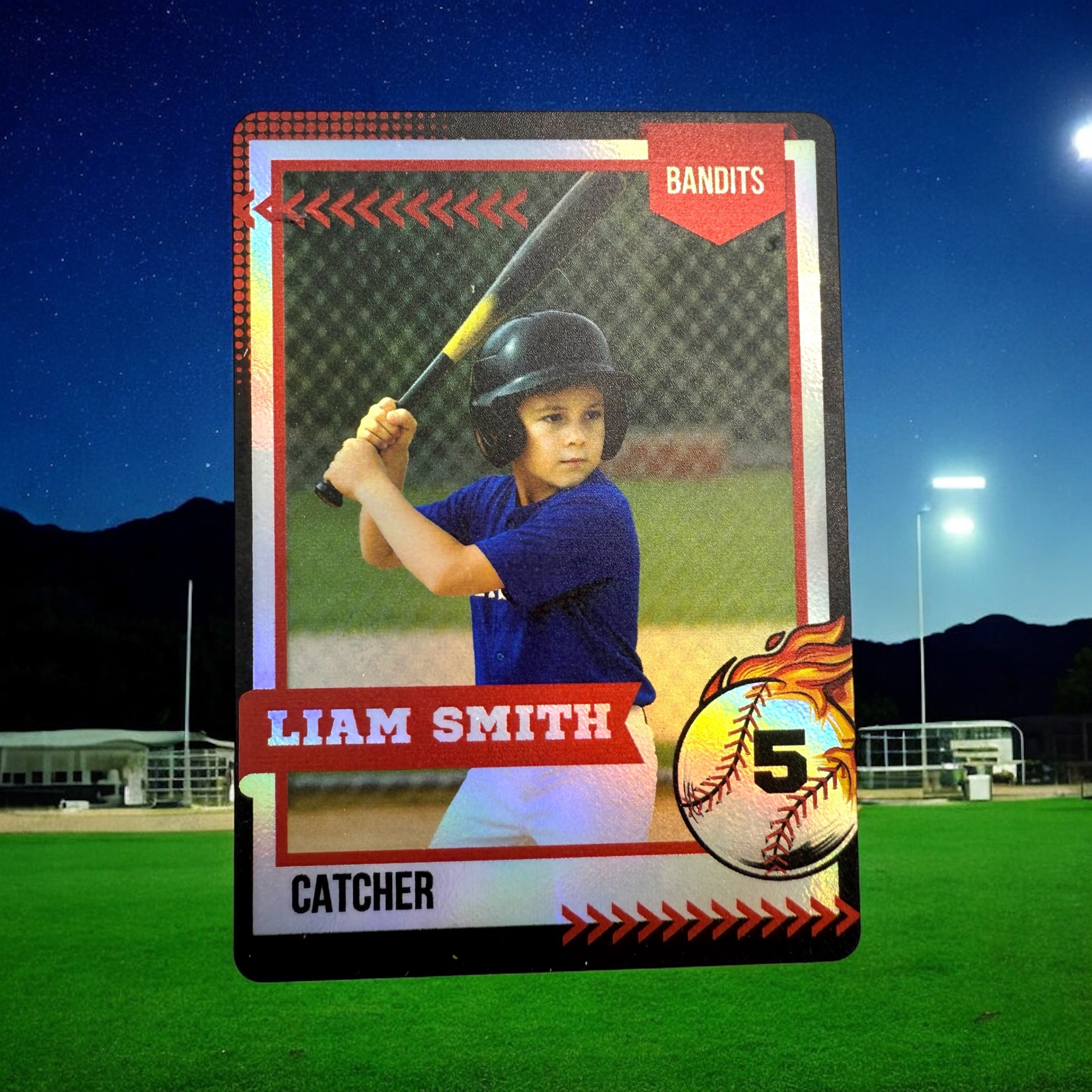 holographic baseball cards Personalized/Custom Holographic Trading Card, Baseball Nostalgia, Base – MBZ Designs