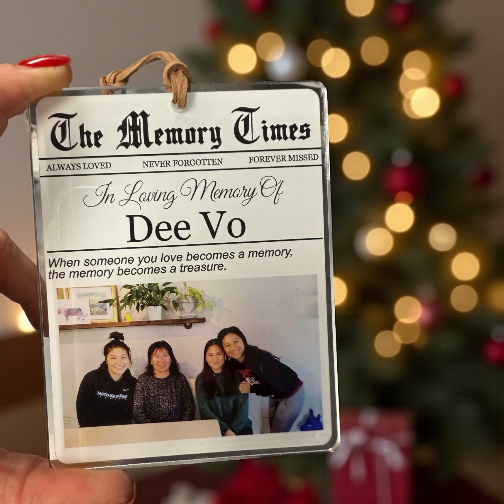 Personalized Memorial Ornament – Custom In Loving Memory Keepsake | Remembrance Gift for Loss of Loved One