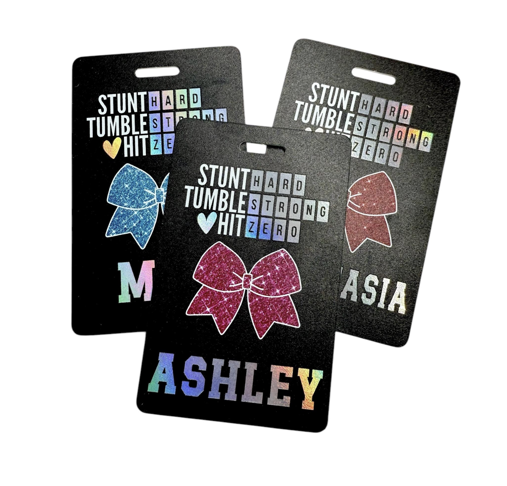 Holographic Cheer BagTag, Cheer NameTag
