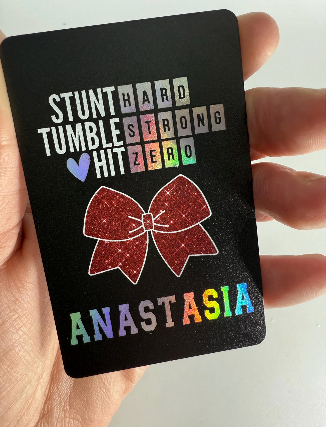 Holographic Cheer BagTag, Cheer NameTag