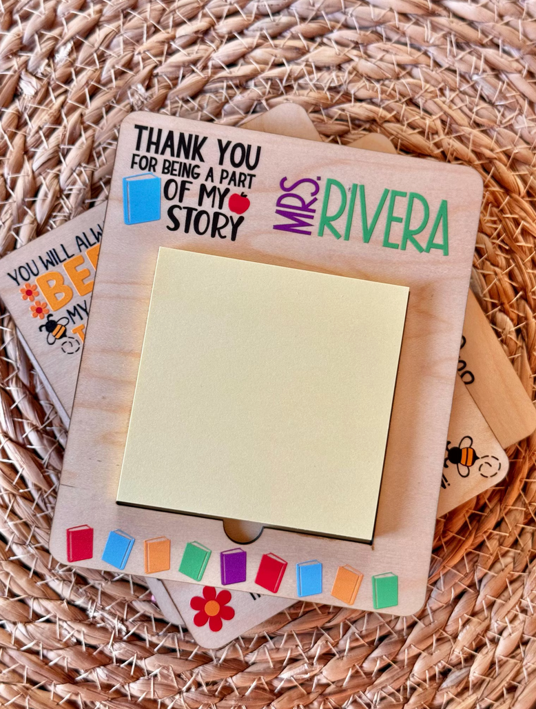 Sticky Note Holder, Teacher Appreciation Gift, Teacher Notes, Note Holder, End of Year Teacher Gift