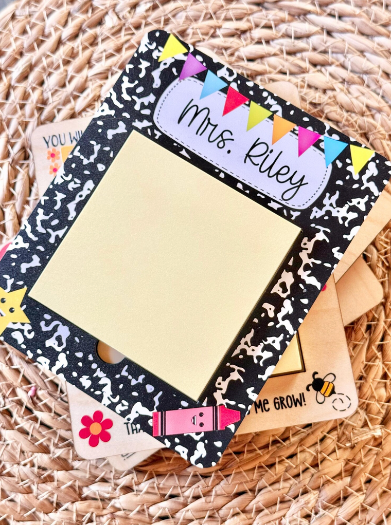 Sticky Note Holder, Teacher Appreciation Gift, Teacher Notes, Note Holder, End of Year Teacher Gift