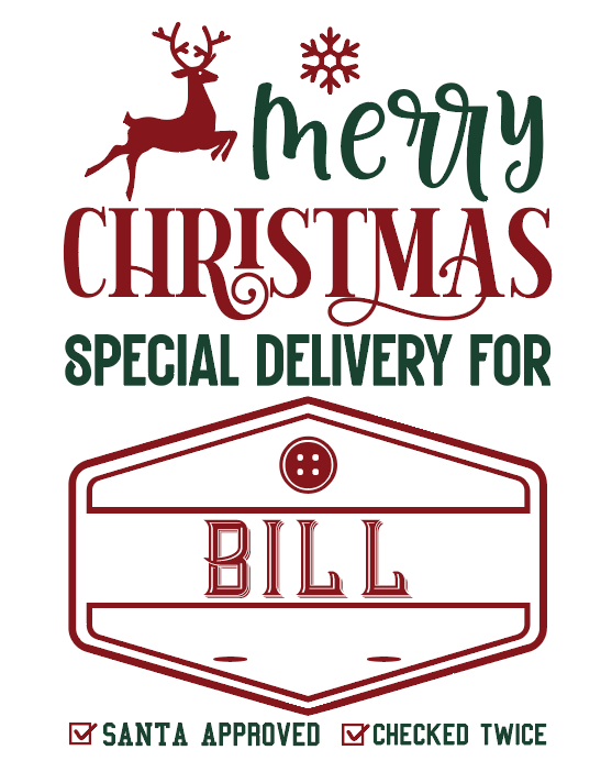 Personalized Christmas Shipping Label Tag Set