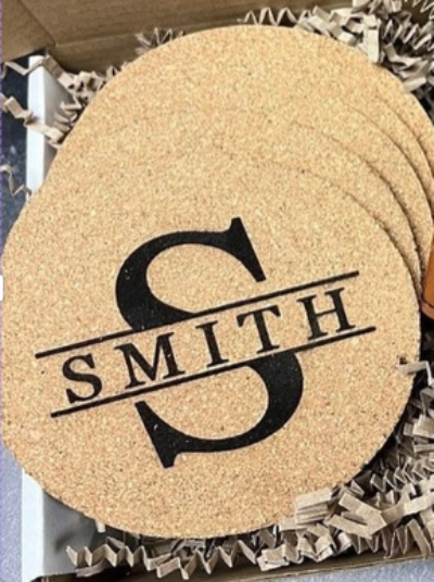 Signature Client Collection | Personalized Cork Coaster Set