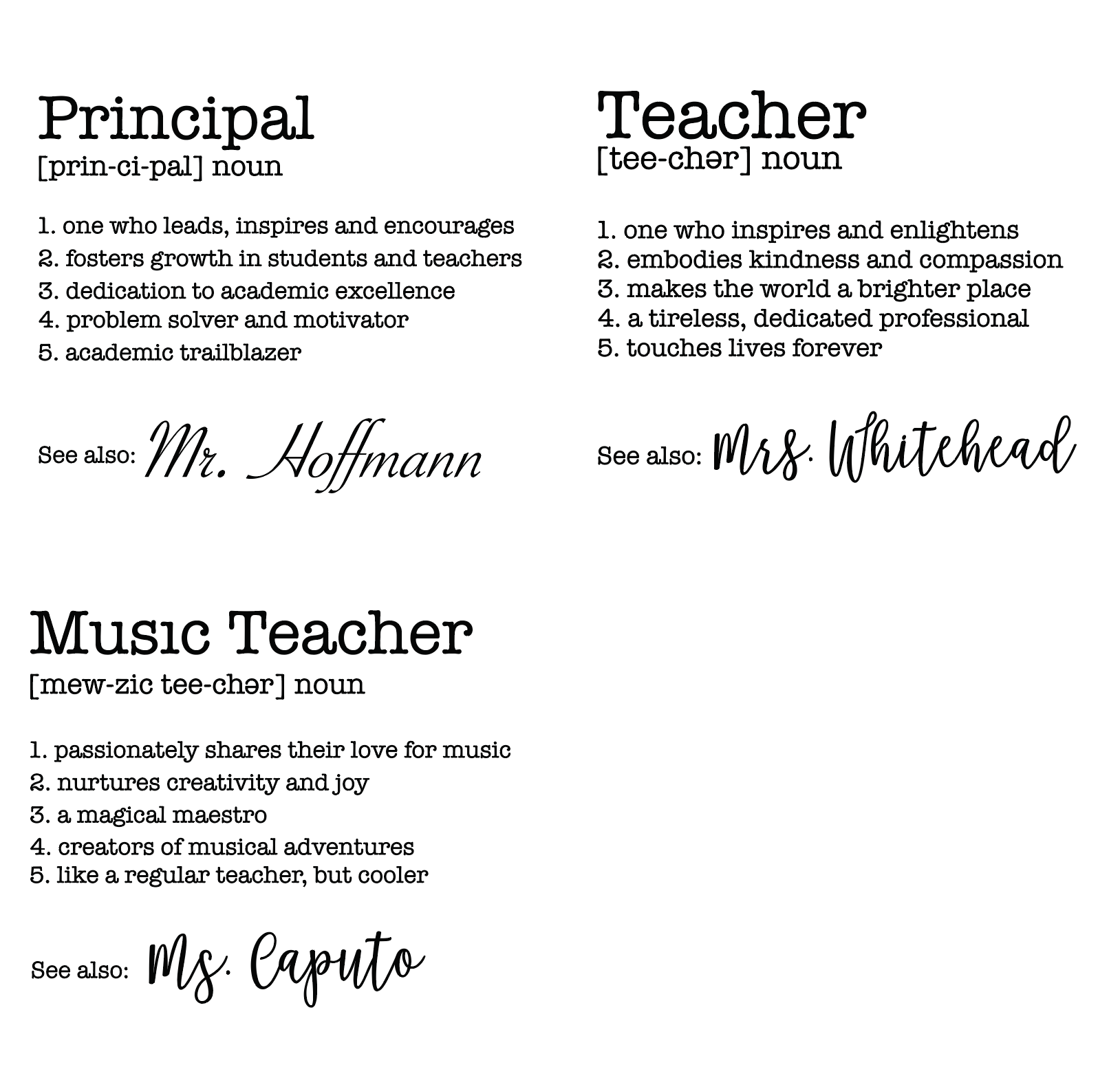 Leatherette Journal - Customized Teacher Edition