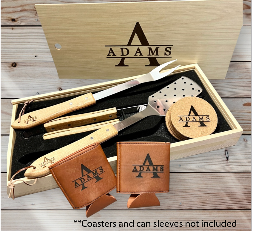 Grill Set - Set of 3 Grill Tools and Box