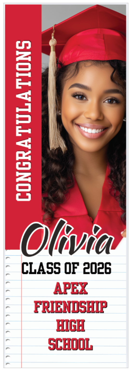 Vertical Pre-Designed Graduation Banners-Custom 13oz Vinyl Banners–Durable, Professional, Fast Turnaround