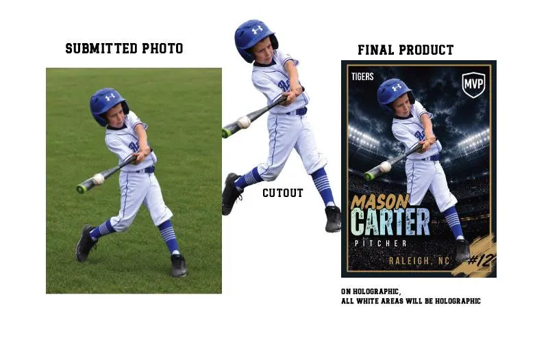 Personalized Baseball Trading Card | Custom Holographic Player Card | Baseball/Softball Gift | Team Banquet Gift | Senior Night Keepsake