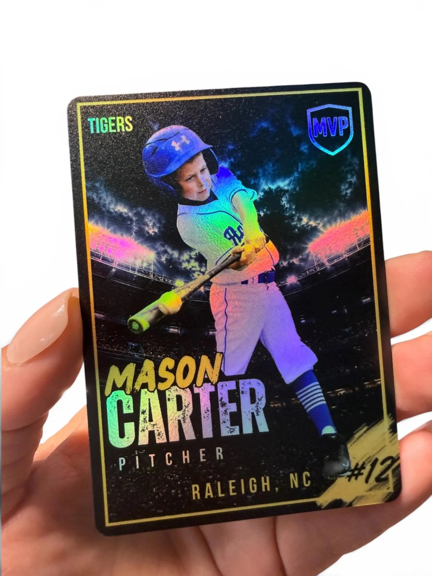 Personalized Baseball Trading Card | Custom Holographic Player Card | Baseball/Softball Gift | Team Banquet Gift | Senior Night Keepsake