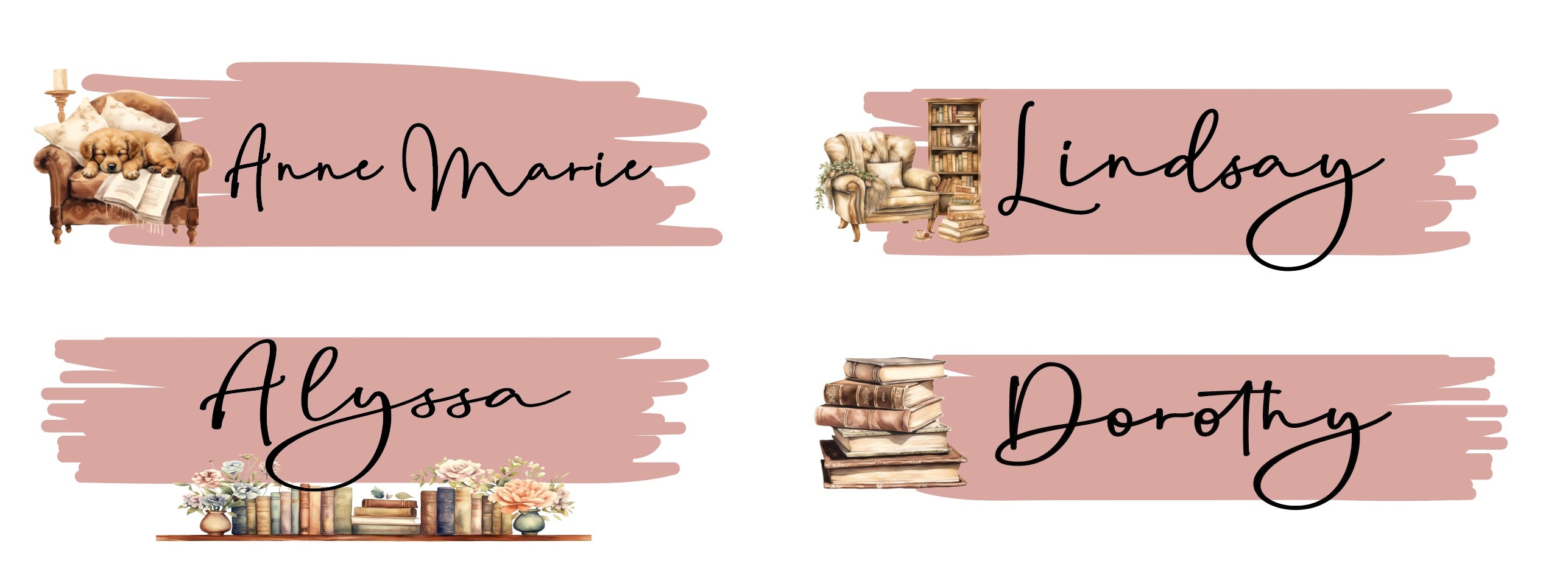 Vintage Style Personaized Book Mark