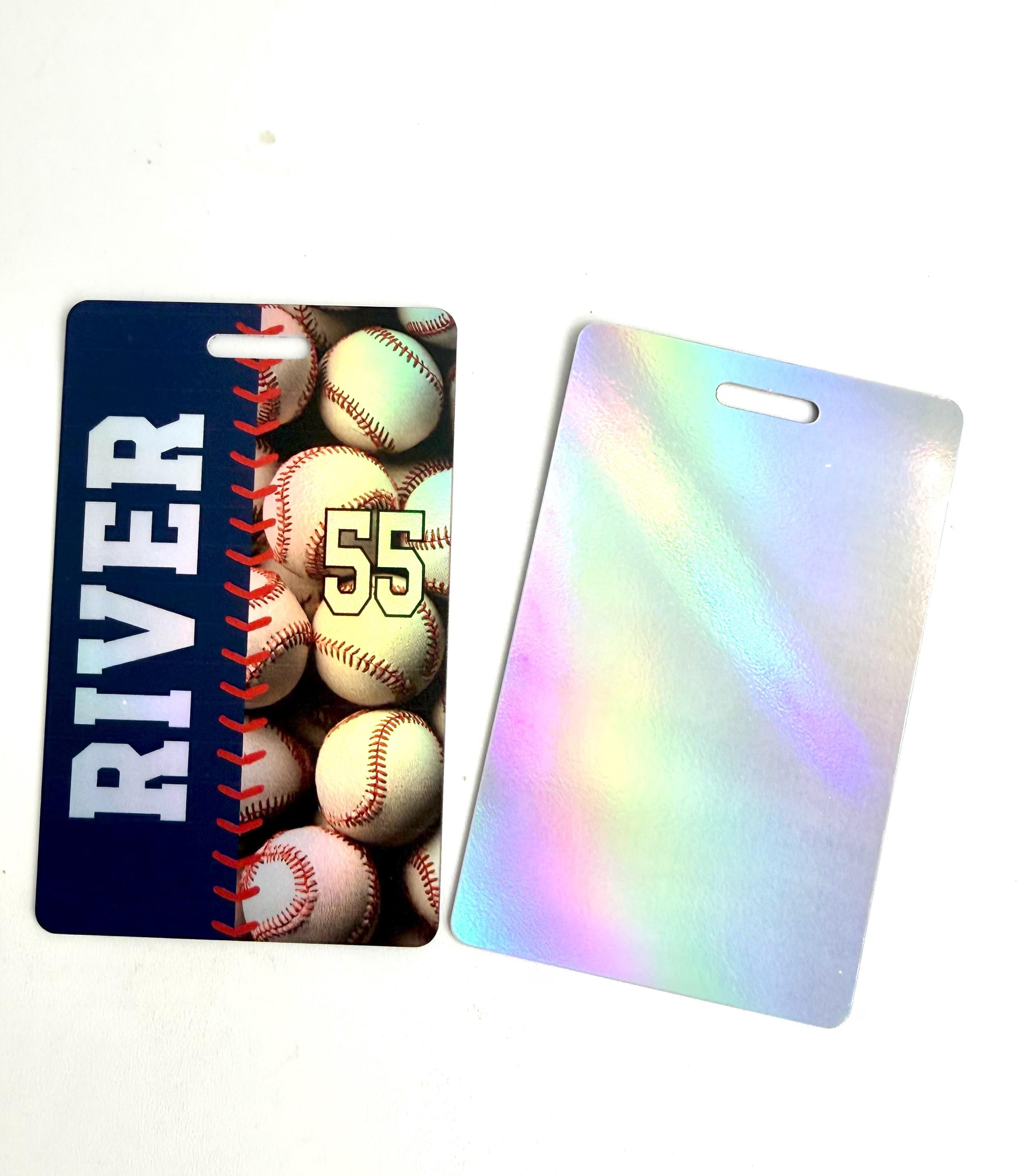 Holographic Baseball Bag Tags, Baseball Name Tag, Equipment Bag Tag, Team Gifts, Baseball, Personalized, Custom, Baseball Gift