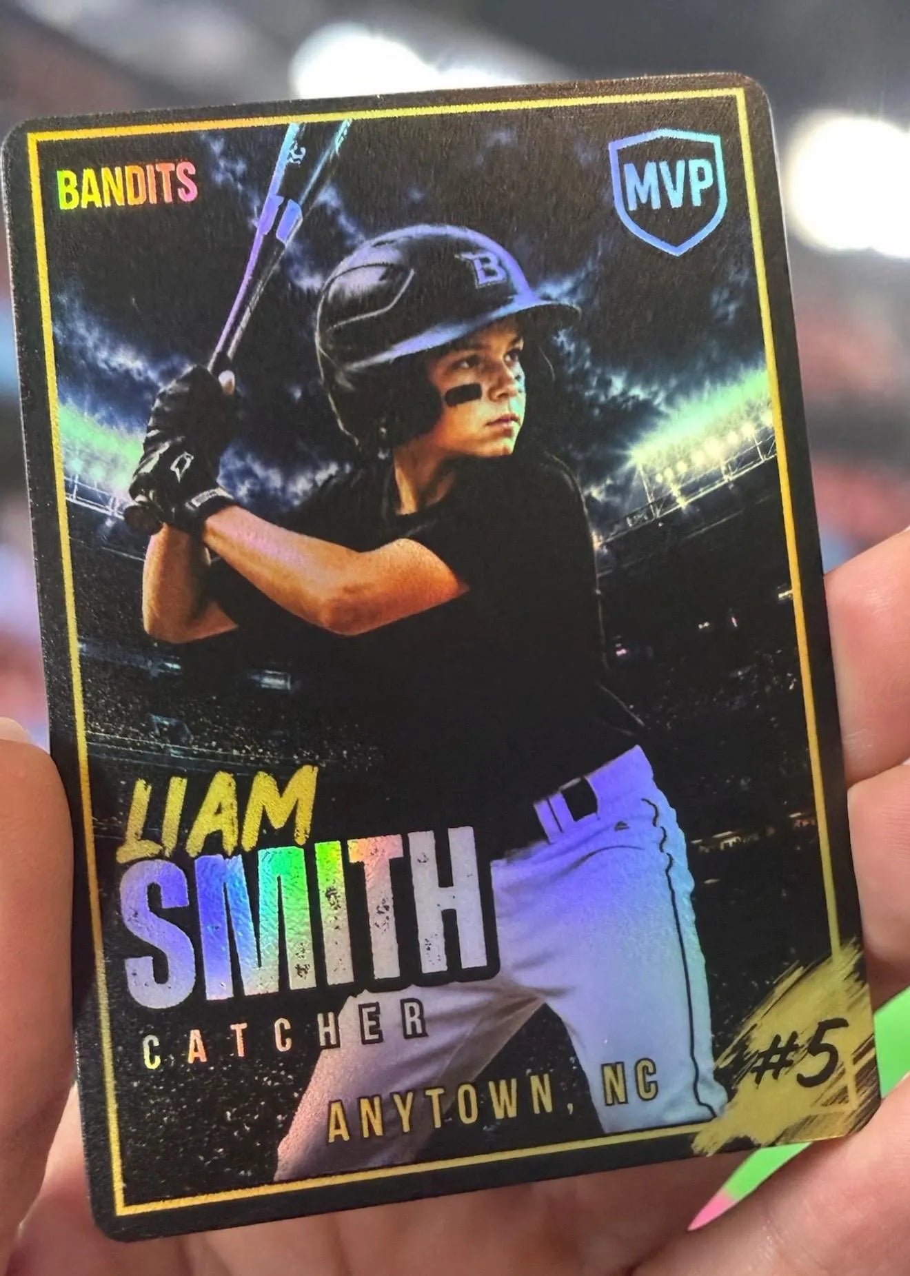 Personalized Baseball Trading Card | Custom Holographic Player Card | Baseball/Softball Gift | Team Banquet Gift | Senior Night Keepsake