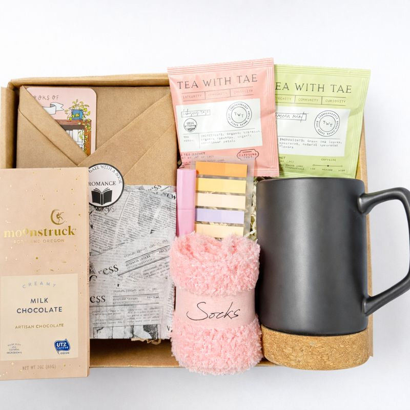 Luxury Cozy Blind Date with a Book Gift Box  | Mug | Self-Care Gift Set