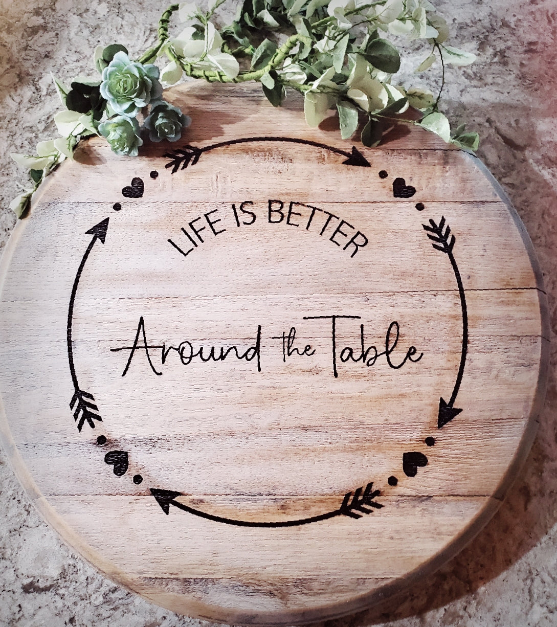 Whiskey Barrel Lazy Susan