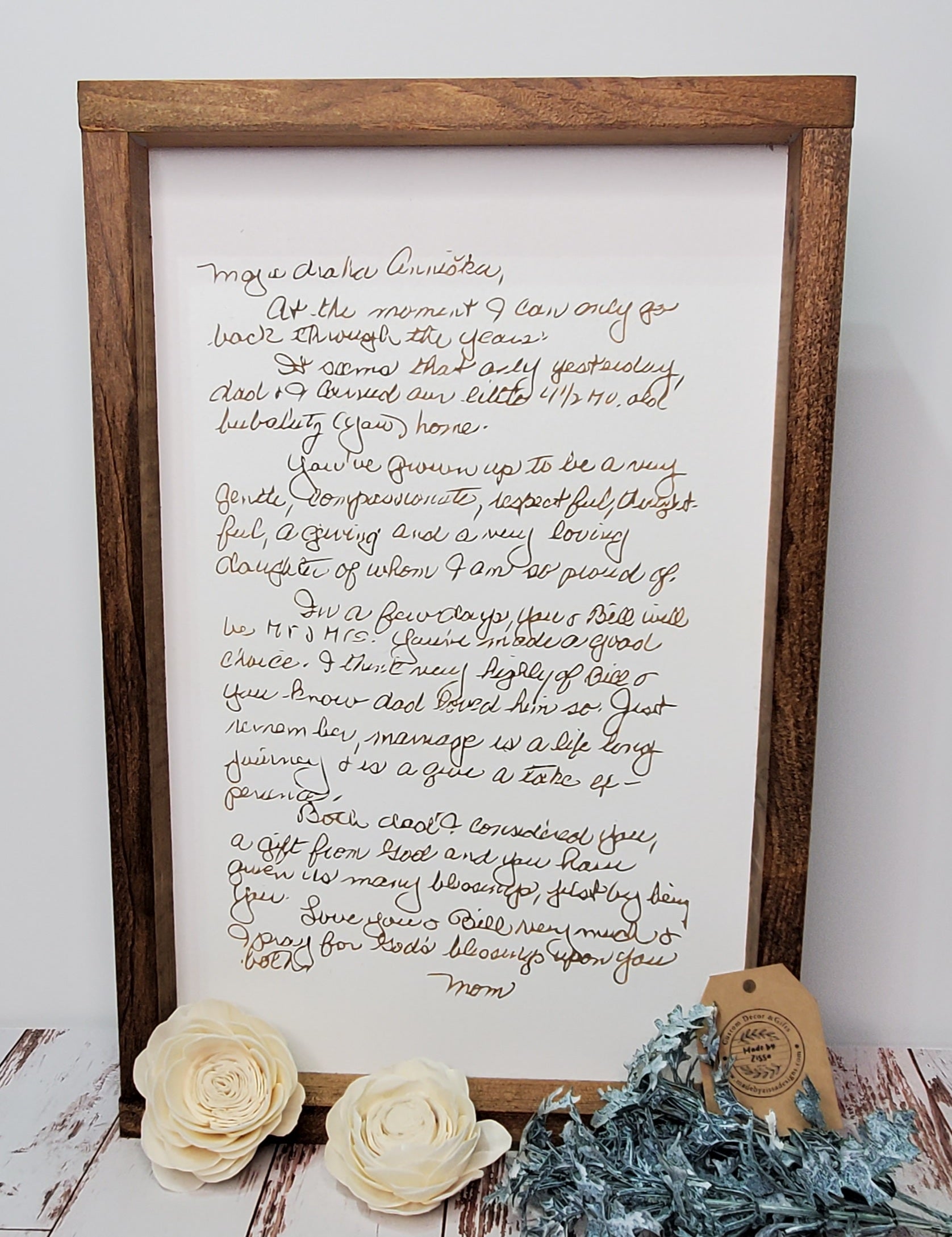 Etched memory farmhouse sign 12"x18"