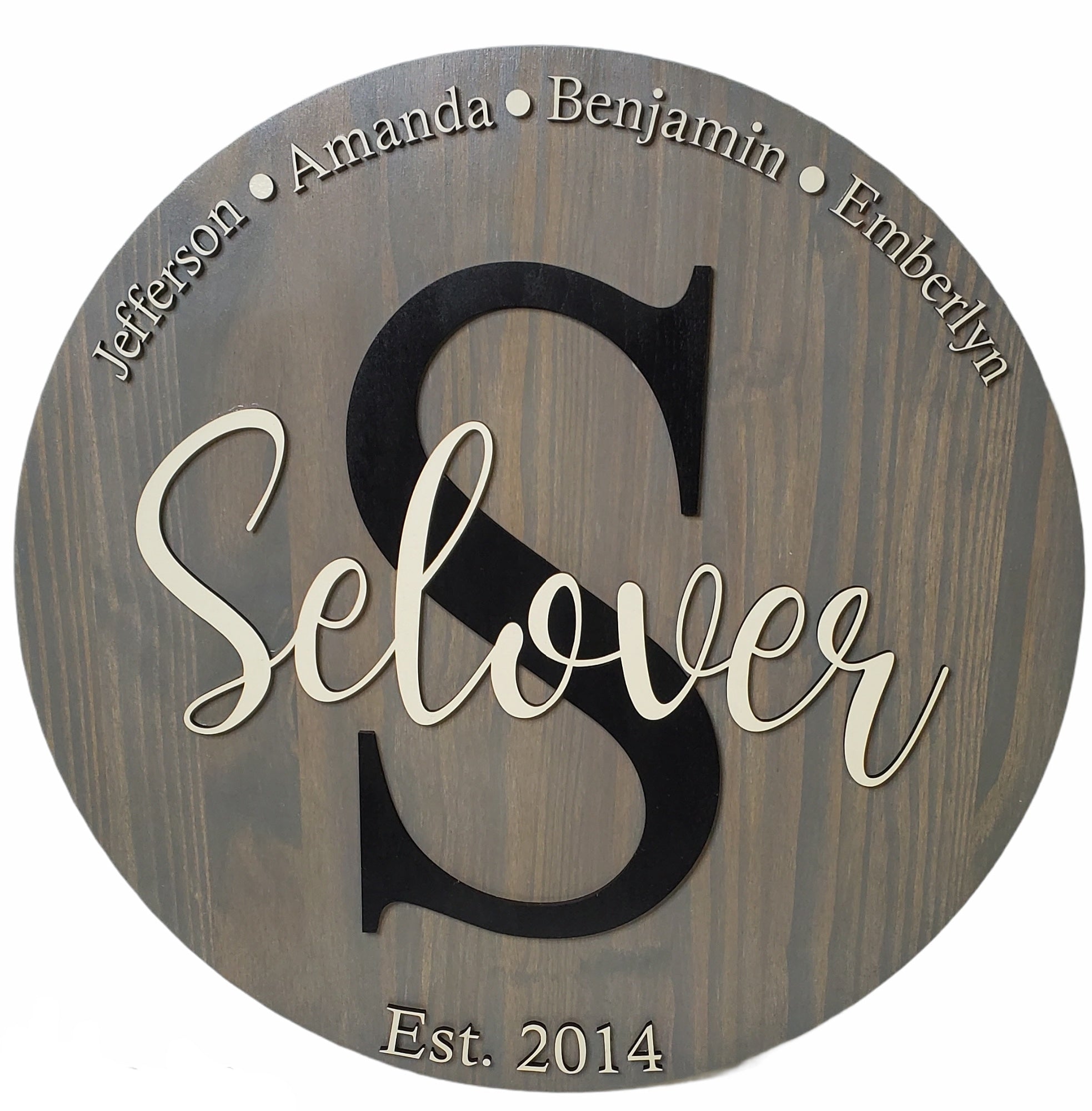 Custom Round Monogram Sign